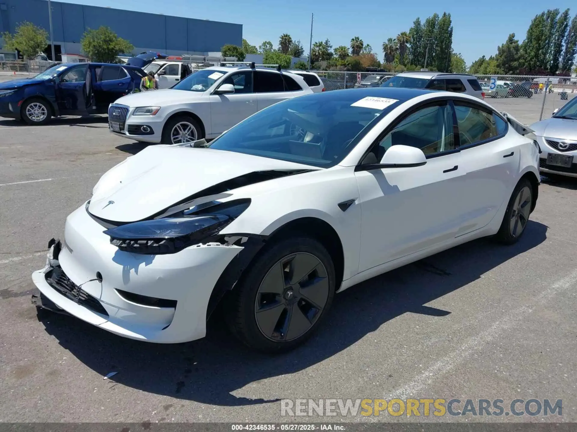 2 Photograph of a damaged car 5YJ3E1EAXPF568984 TESLA MODEL 3 2023