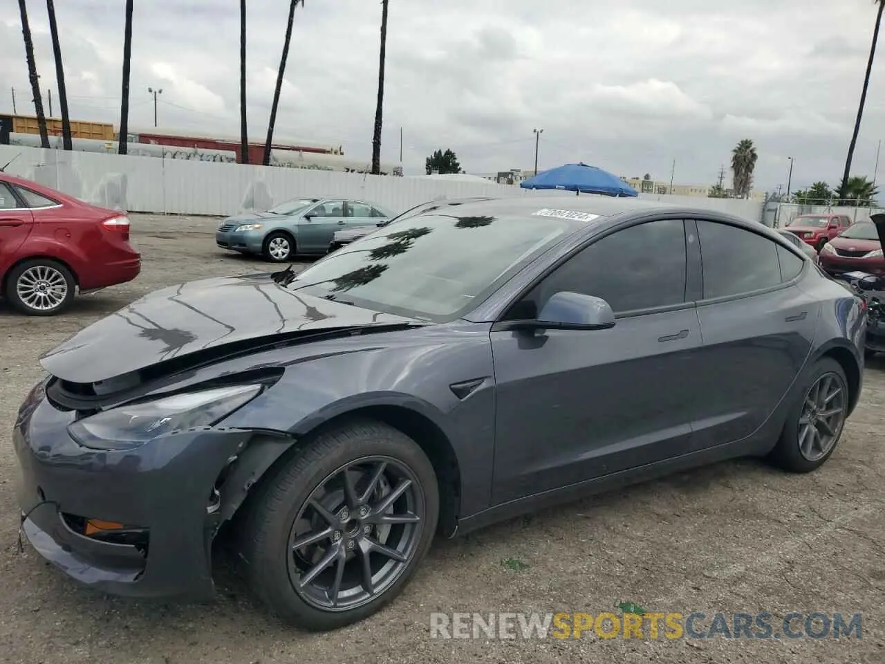 1 Photograph of a damaged car 5YJ3E1EAXPF570668 TESLA MODEL 3 2023
