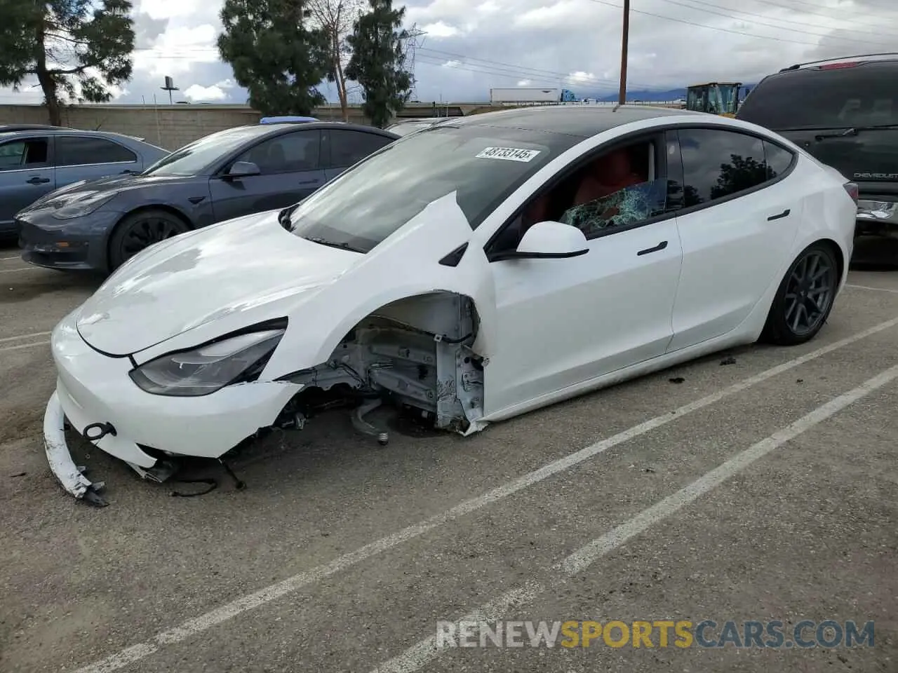 1 Photograph of a damaged car 5YJ3E1EAXPF574333 TESLA MODEL 3 2023