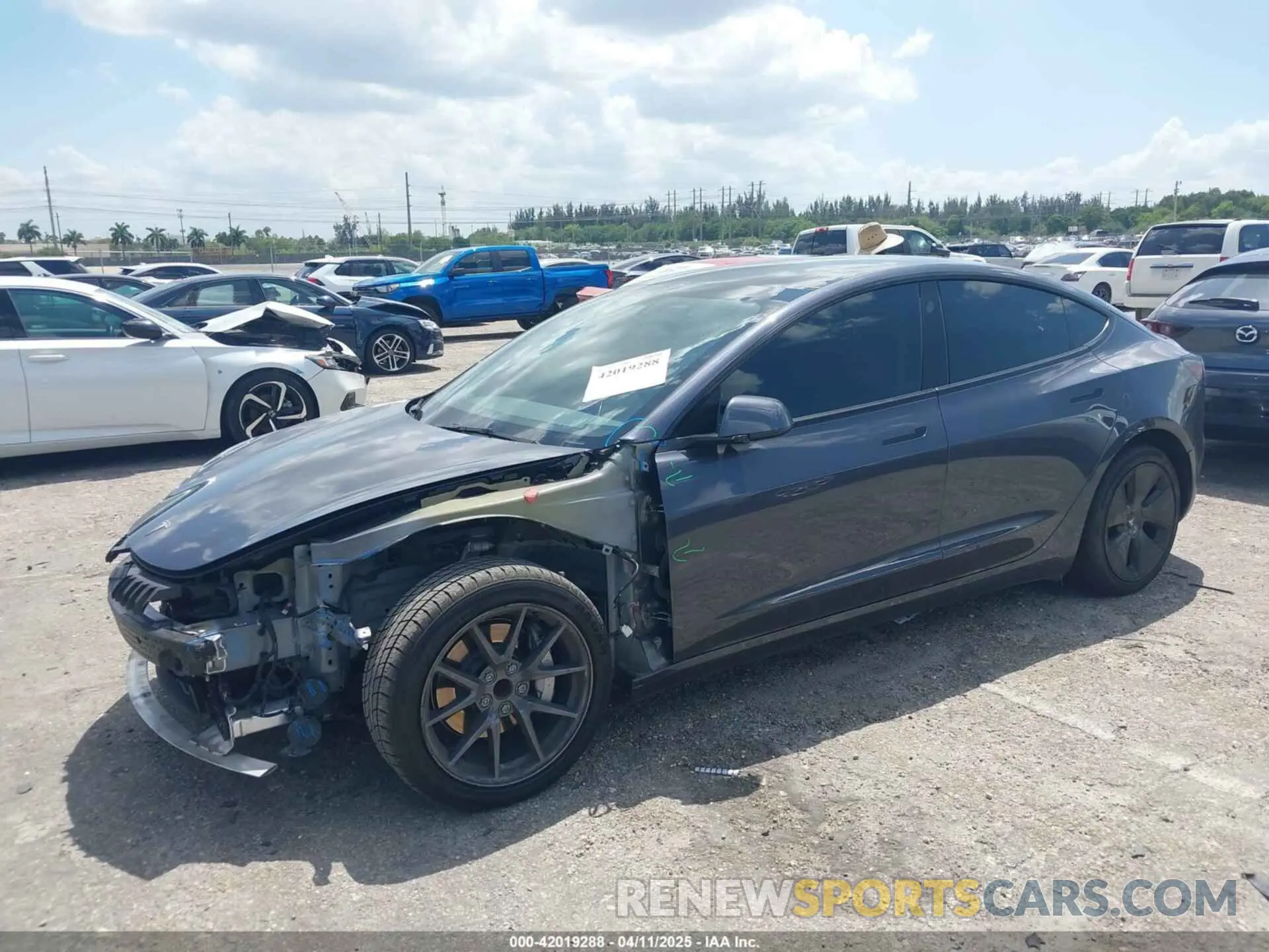 2 Photograph of a damaged car 5YJ3E1EAXPF575448 TESLA MODEL 3 2023