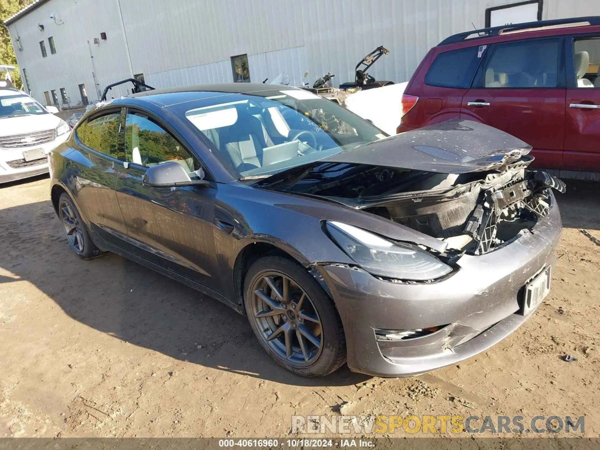 1 Photograph of a damaged car 5YJ3E1EB0PF392794 TESLA MODEL 3 2023