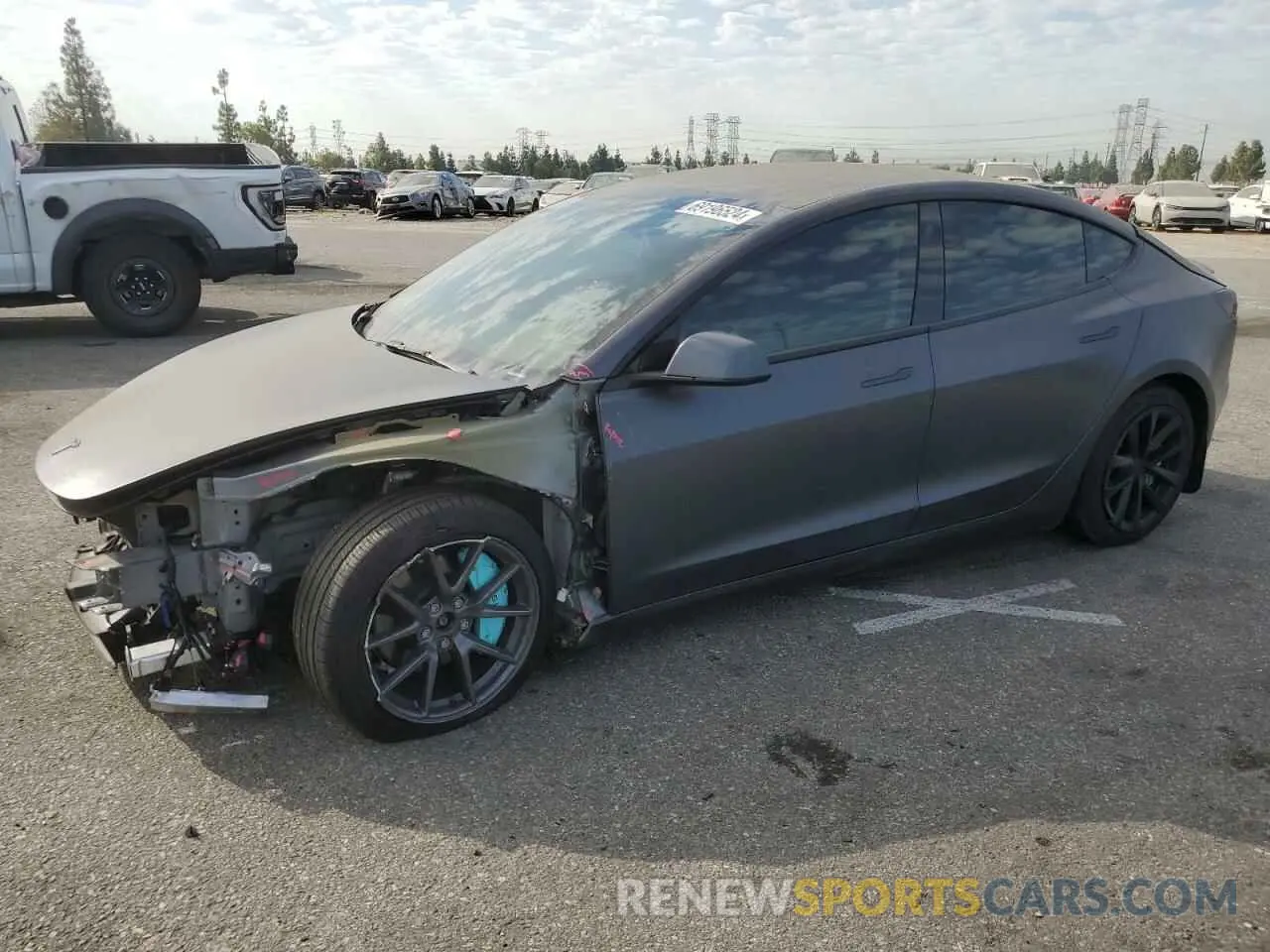 1 Photograph of a damaged car 5YJ3E1EB0PF393332 TESLA MODEL 3 2023