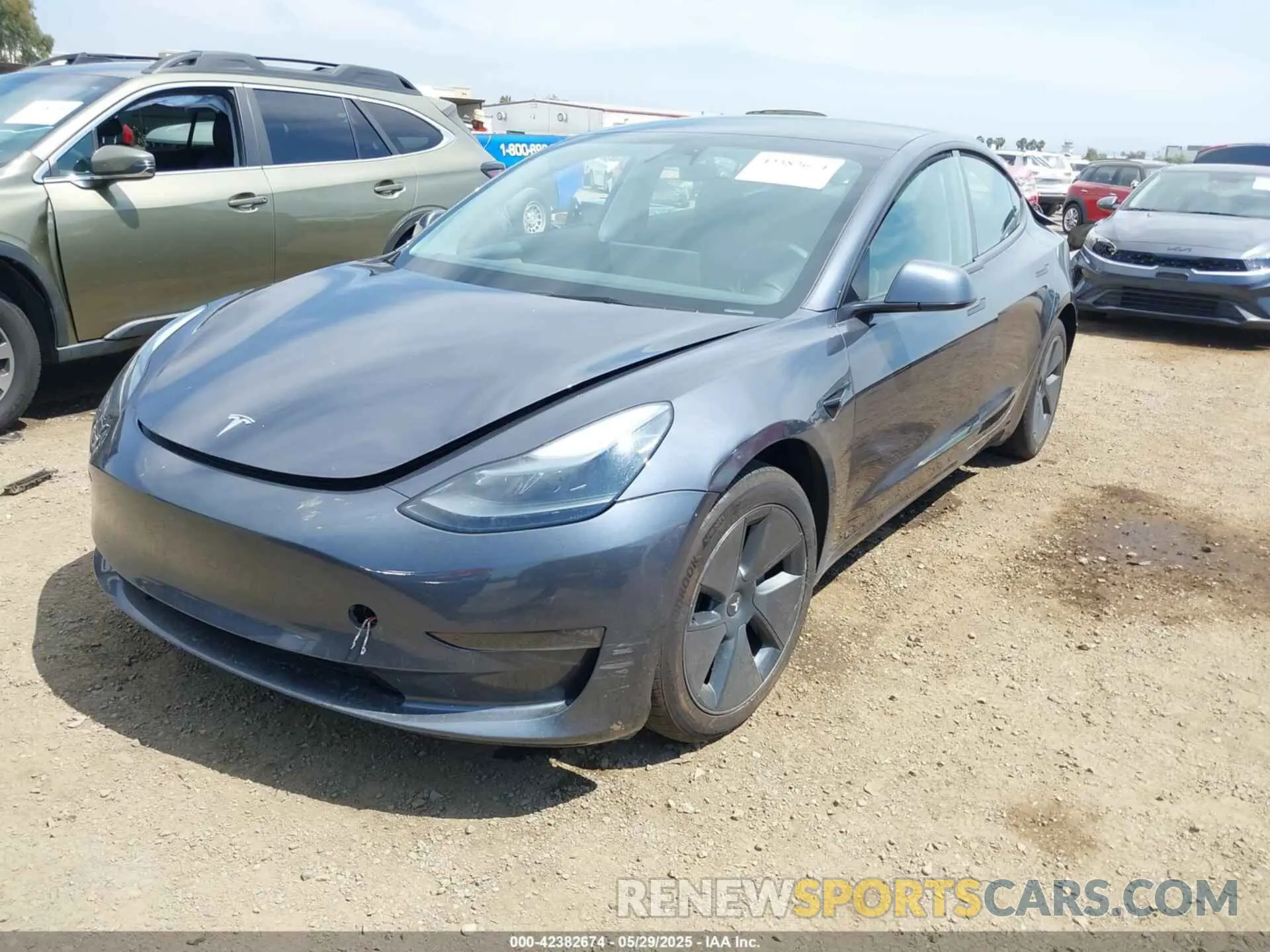 2 Photograph of a damaged car 5YJ3E1EB0PF675745 TESLA MODEL 3 2023