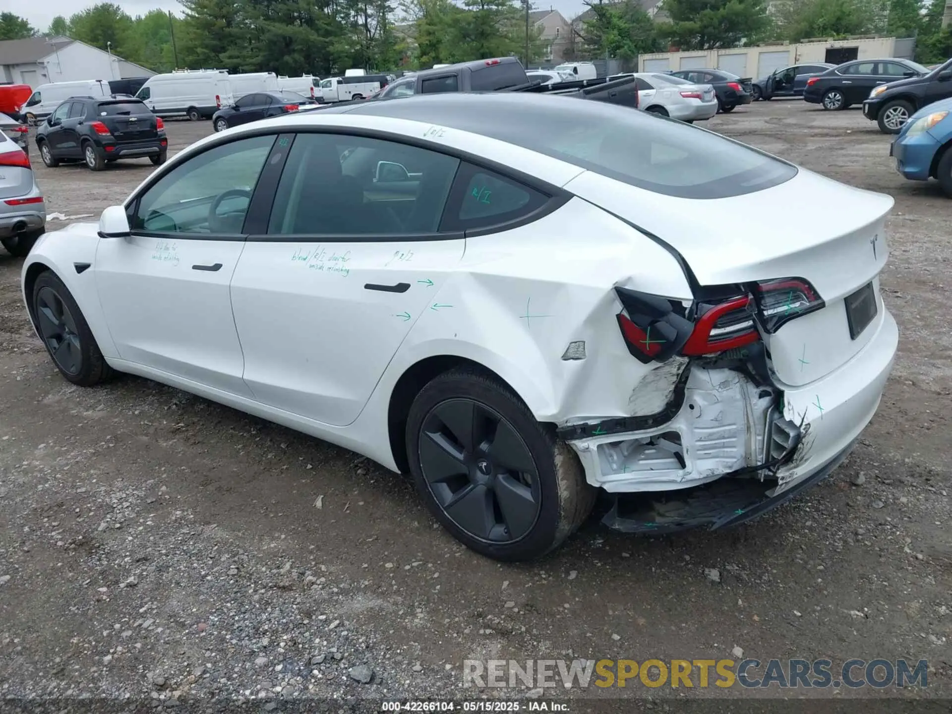 3 Photograph of a damaged car 5YJ3E1EB1PF393193 TESLA MODEL 3 2023