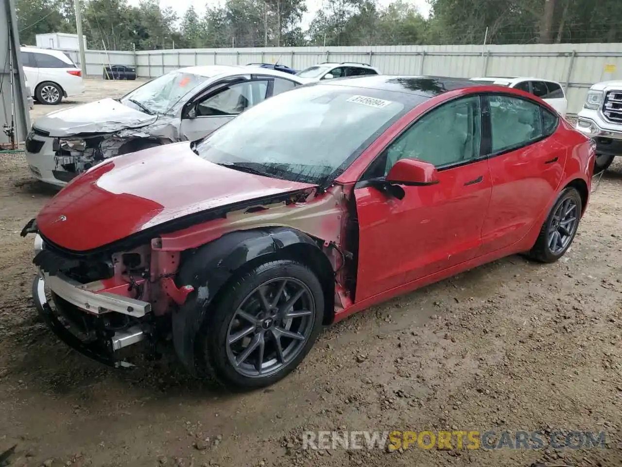 1 Photograph of a damaged car 5YJ3E1EB1PF631754 TESLA MODEL 3 2023