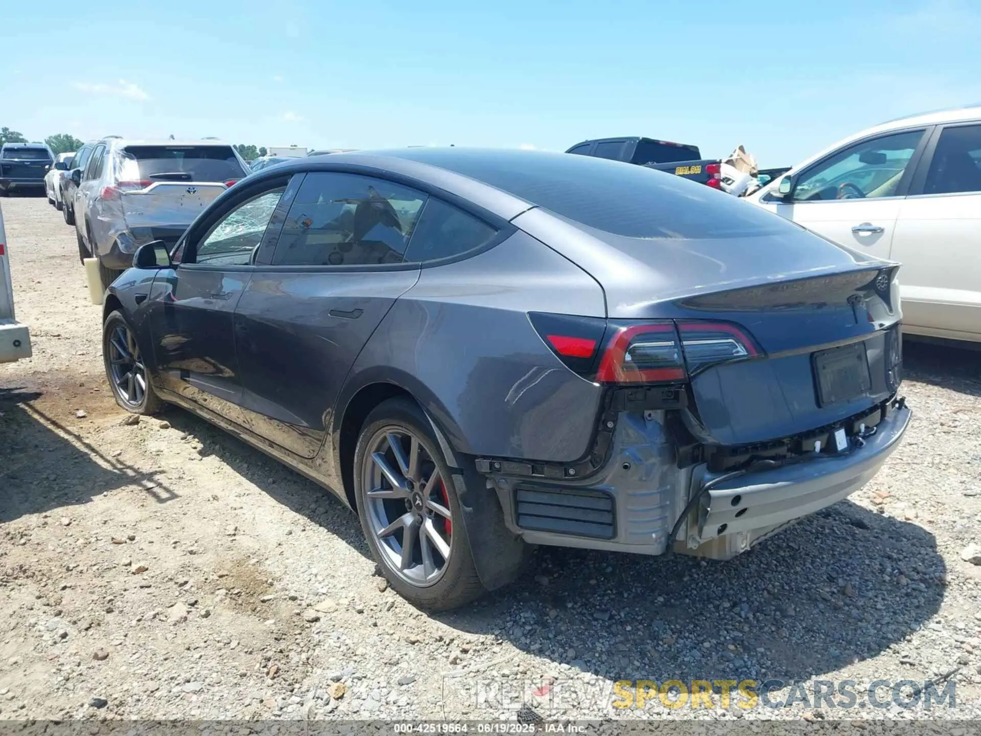 3 Photograph of a damaged car 5YJ3E1EB1PF663054 TESLA MODEL 3 2023
