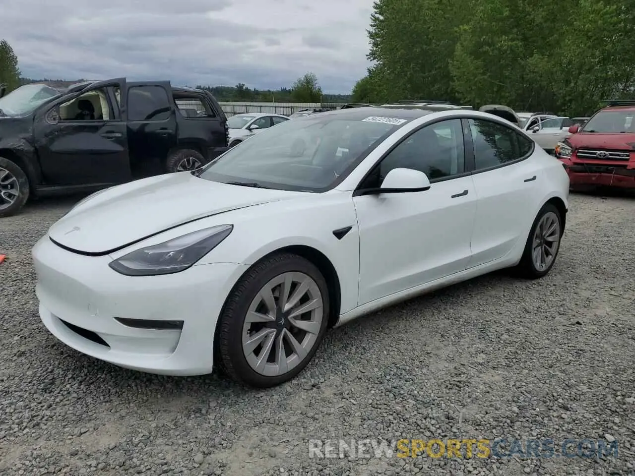 1 Photograph of a damaged car 5YJ3E1EB1PF665368 TESLA MODEL 3 2023