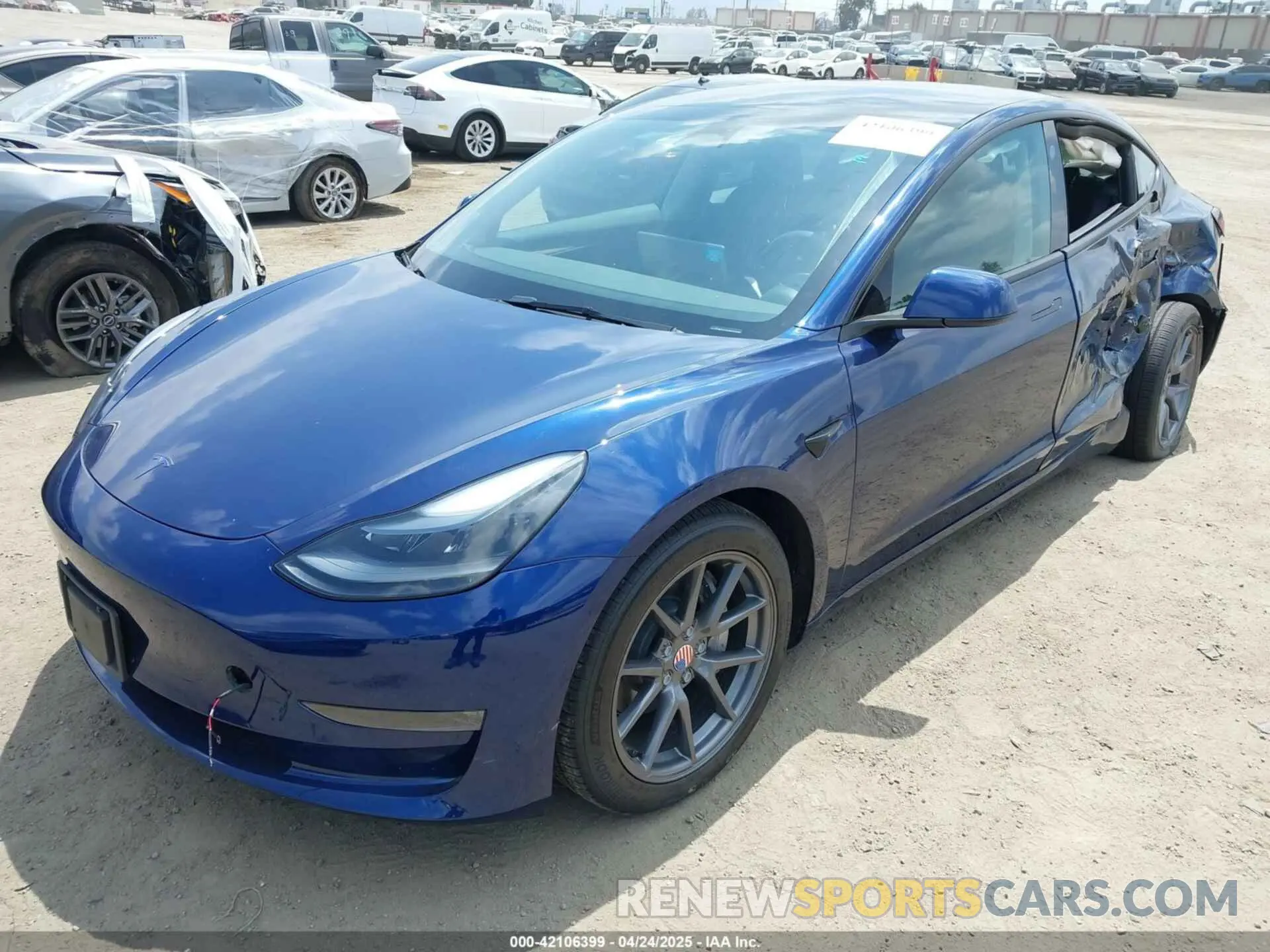 2 Photograph of a damaged car 5YJ3E1EB1PF667685 TESLA MODEL 3 2023