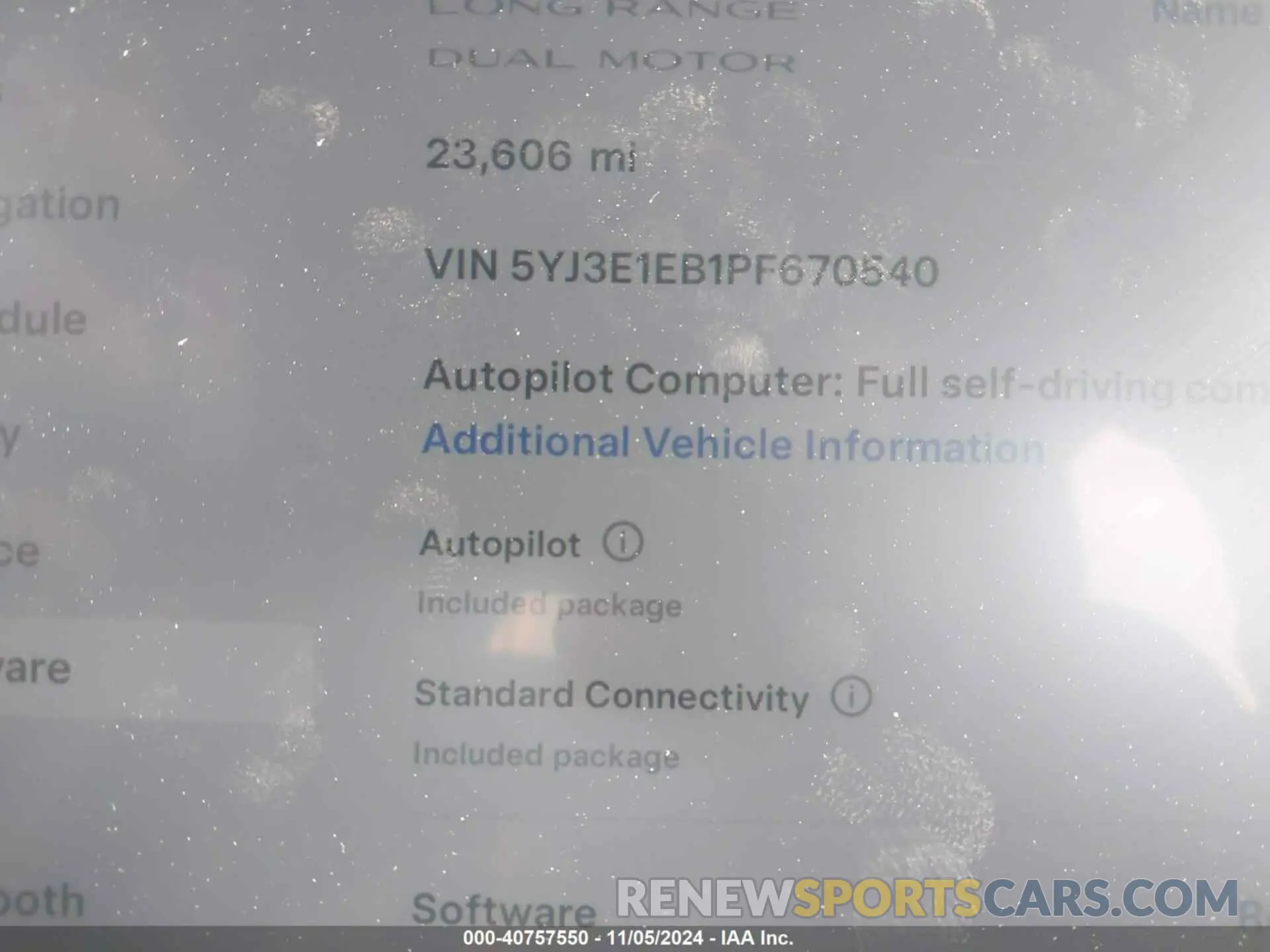 9 Photograph of a damaged car 5YJ3E1EB1PF670540 TESLA MODEL 3 2023