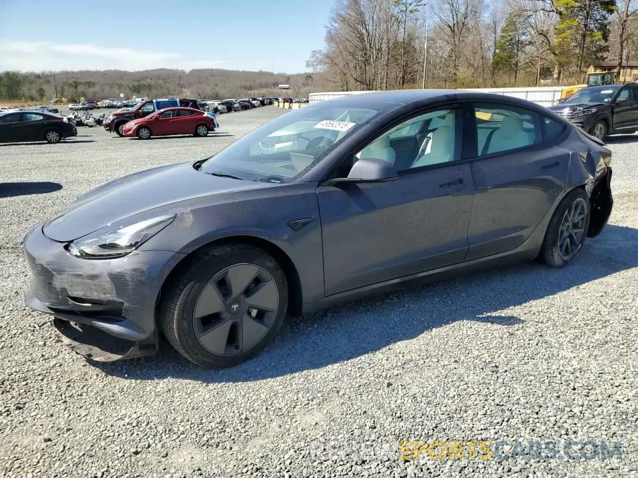 1 Photograph of a damaged car 5YJ3E1EB1PF680033 TESLA MODEL 3 2023