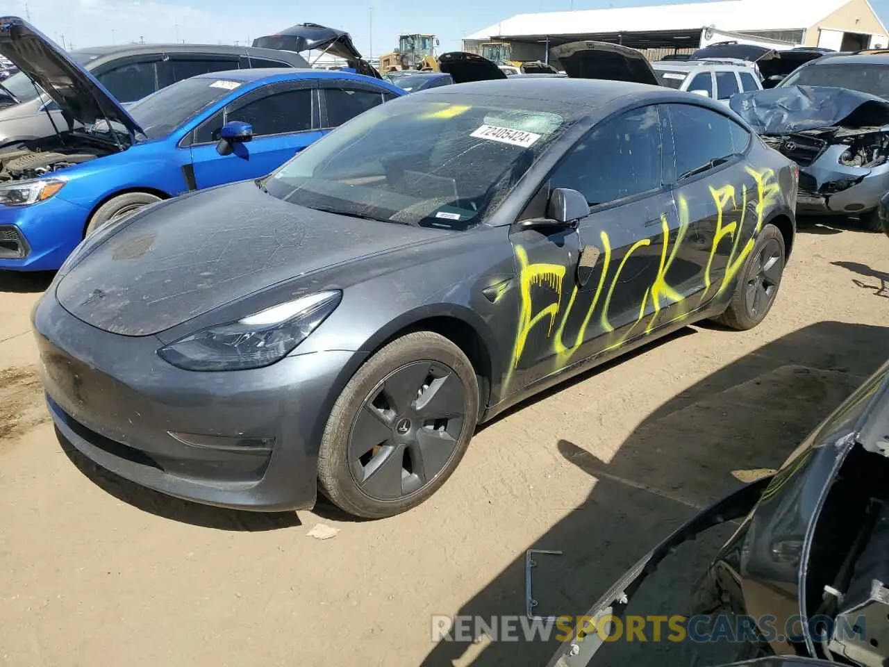 1 Photograph of a damaged car 5YJ3E1EB1PF688455 TESLA MODEL 3 2023
