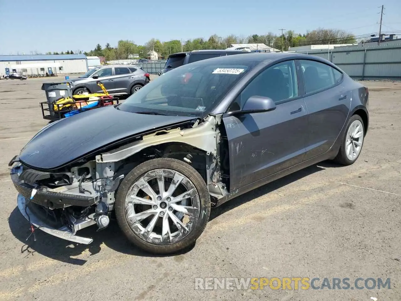 1 Photograph of a damaged car 5YJ3E1EB2PF389041 TESLA MODEL 3 2023