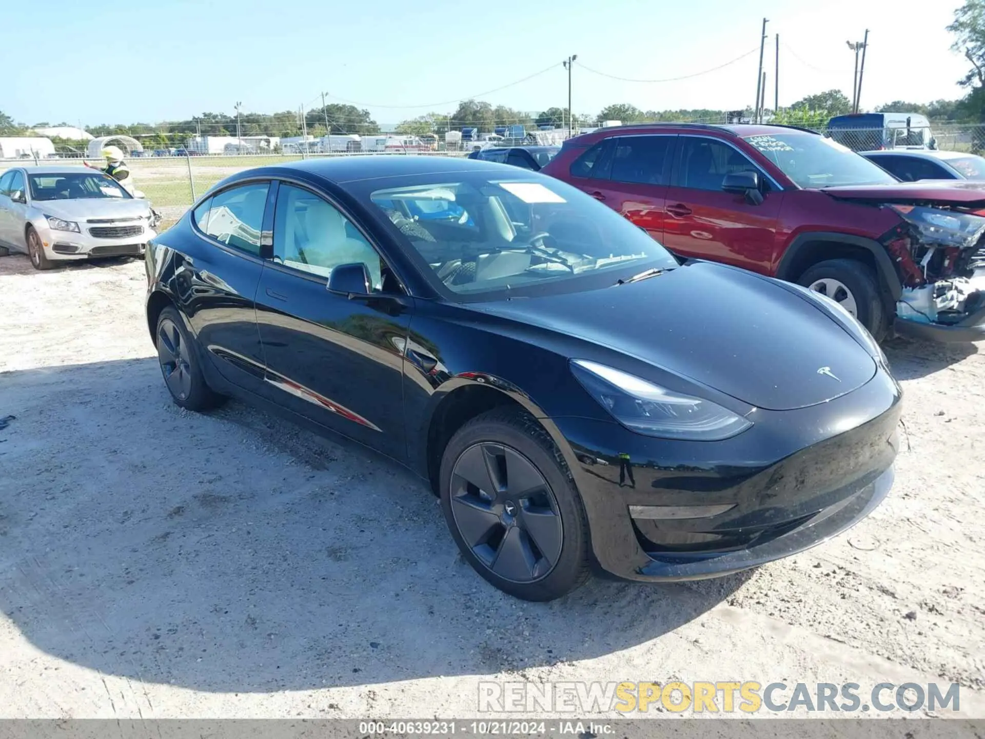 1 Photograph of a damaged car 5YJ3E1EB2PF389329 TESLA MODEL 3 2023