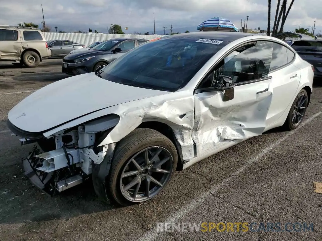 1 Photograph of a damaged car 5YJ3E1EB2PF603073 TESLA MODEL 3 2023
