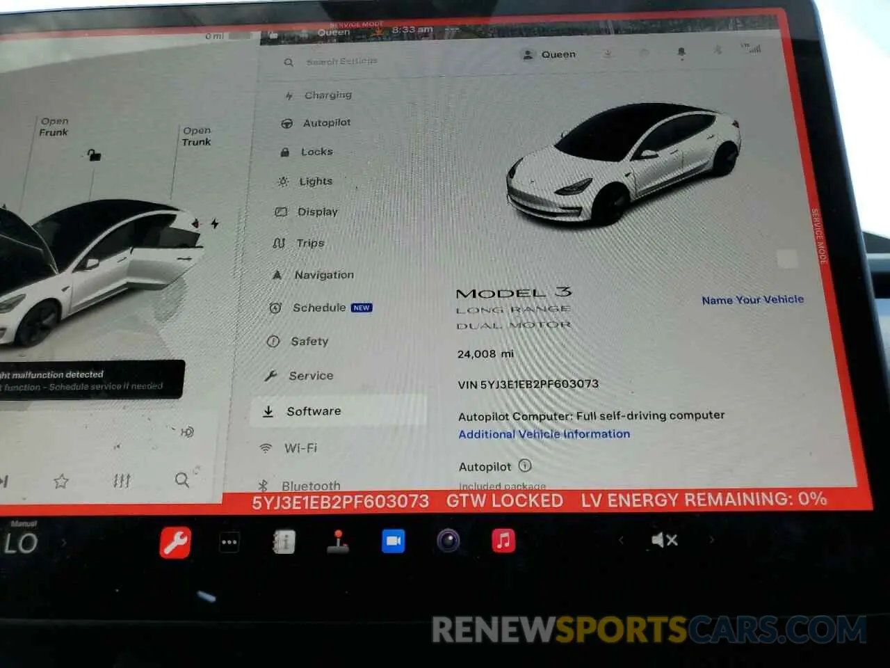 9 Photograph of a damaged car 5YJ3E1EB2PF603073 TESLA MODEL 3 2023