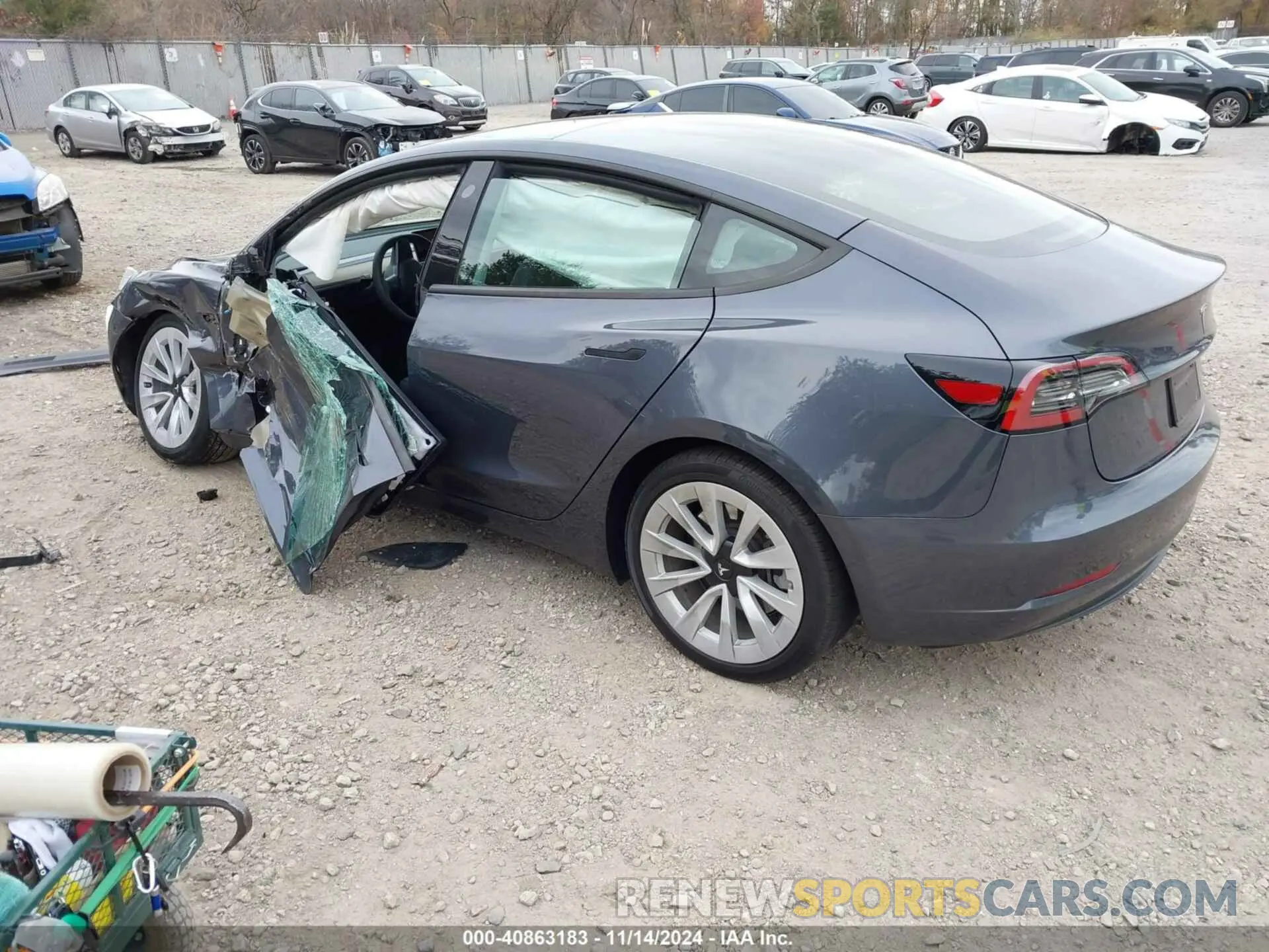 3 Photograph of a damaged car 5YJ3E1EB2PF686312 TESLA MODEL 3 2023