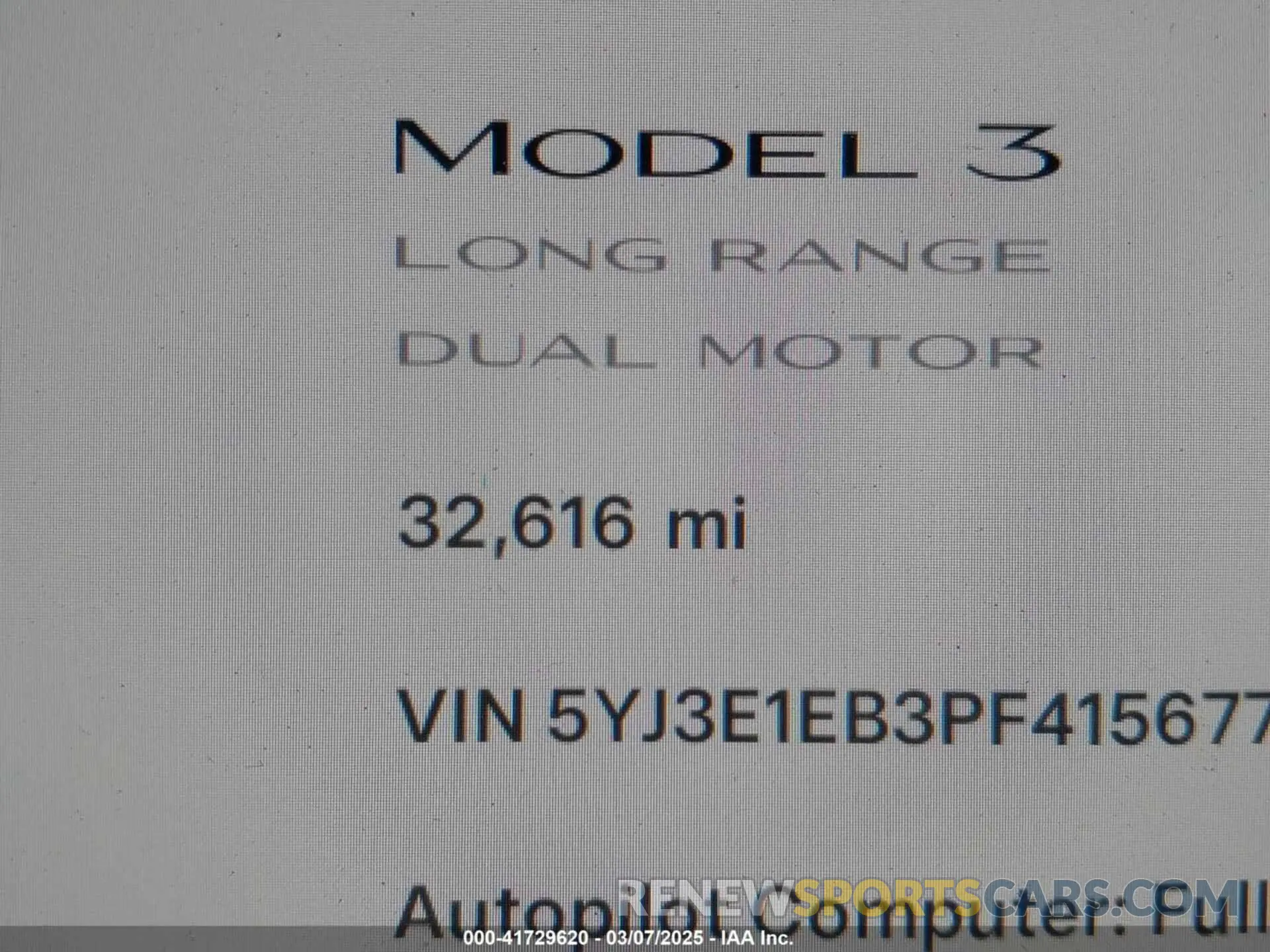 15 Photograph of a damaged car 5YJ3E1EB3PF415677 TESLA MODEL 3 2023