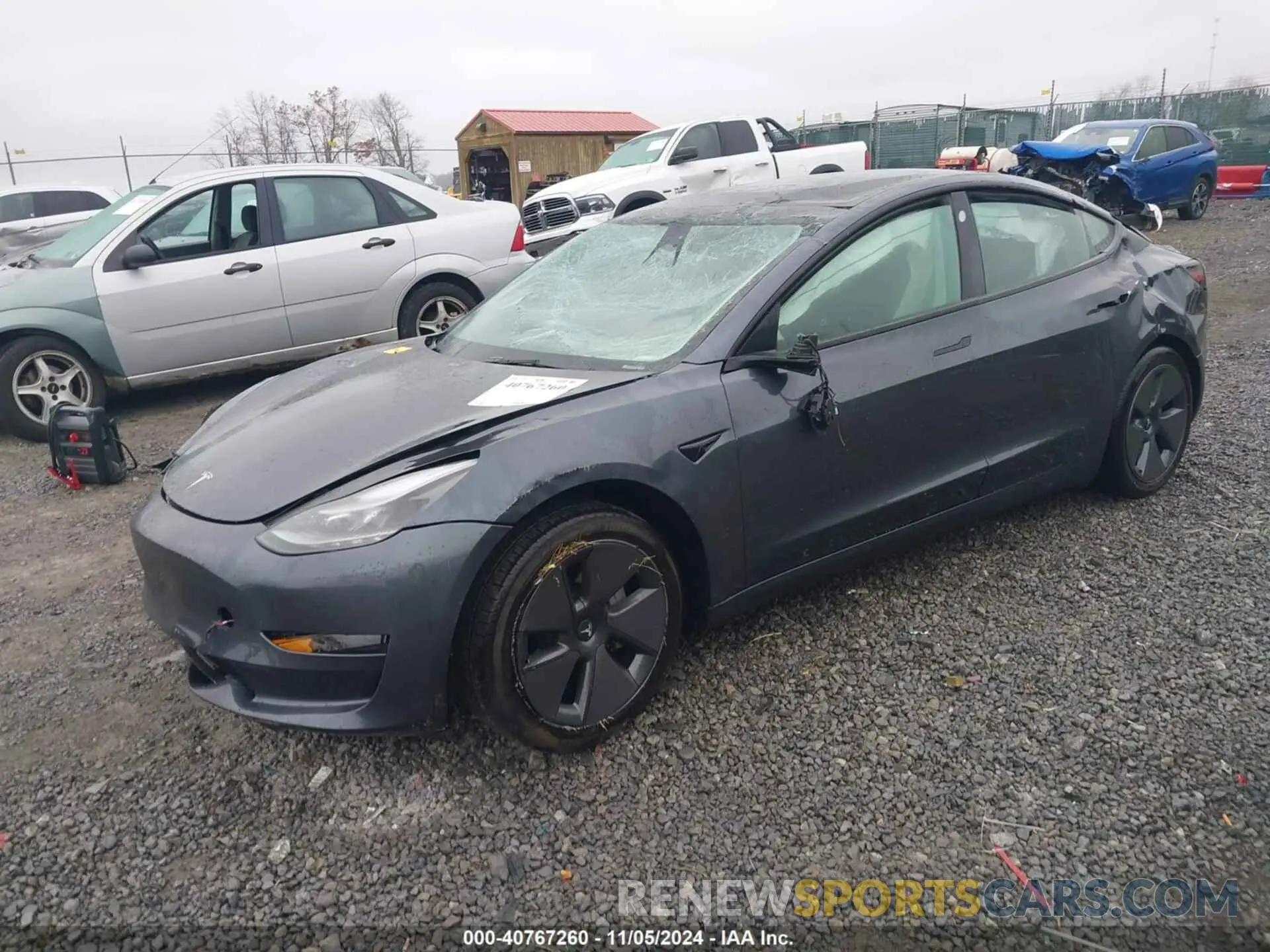 2 Photograph of a damaged car 5YJ3E1EB3PF595145 TESLA MODEL 3 2023