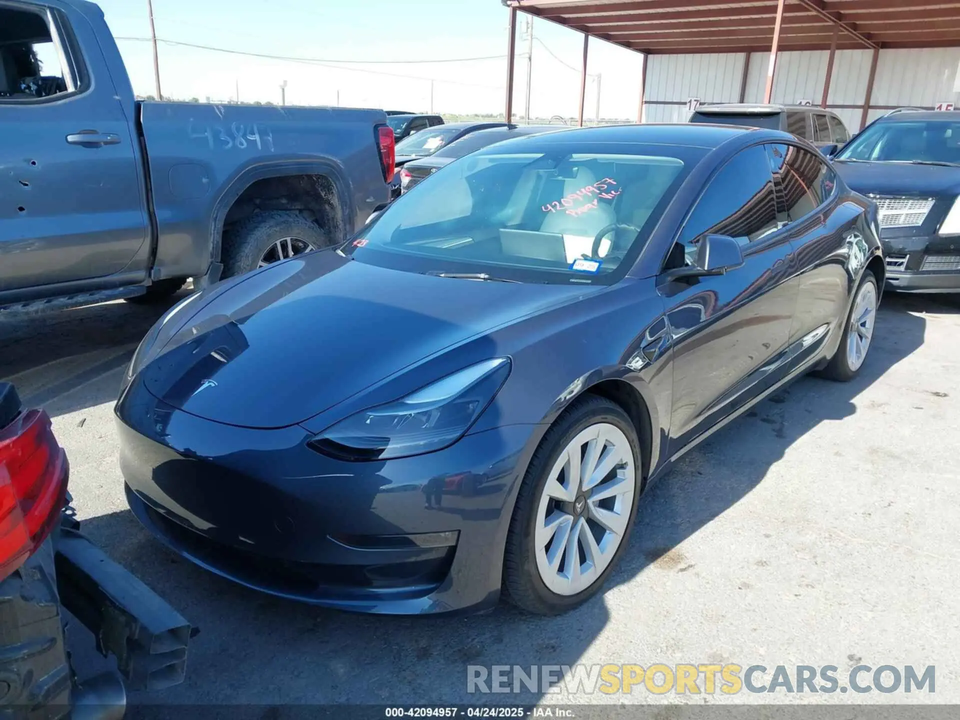 2 Photograph of a damaged car 5YJ3E1EB3PF626345 TESLA MODEL 3 2023