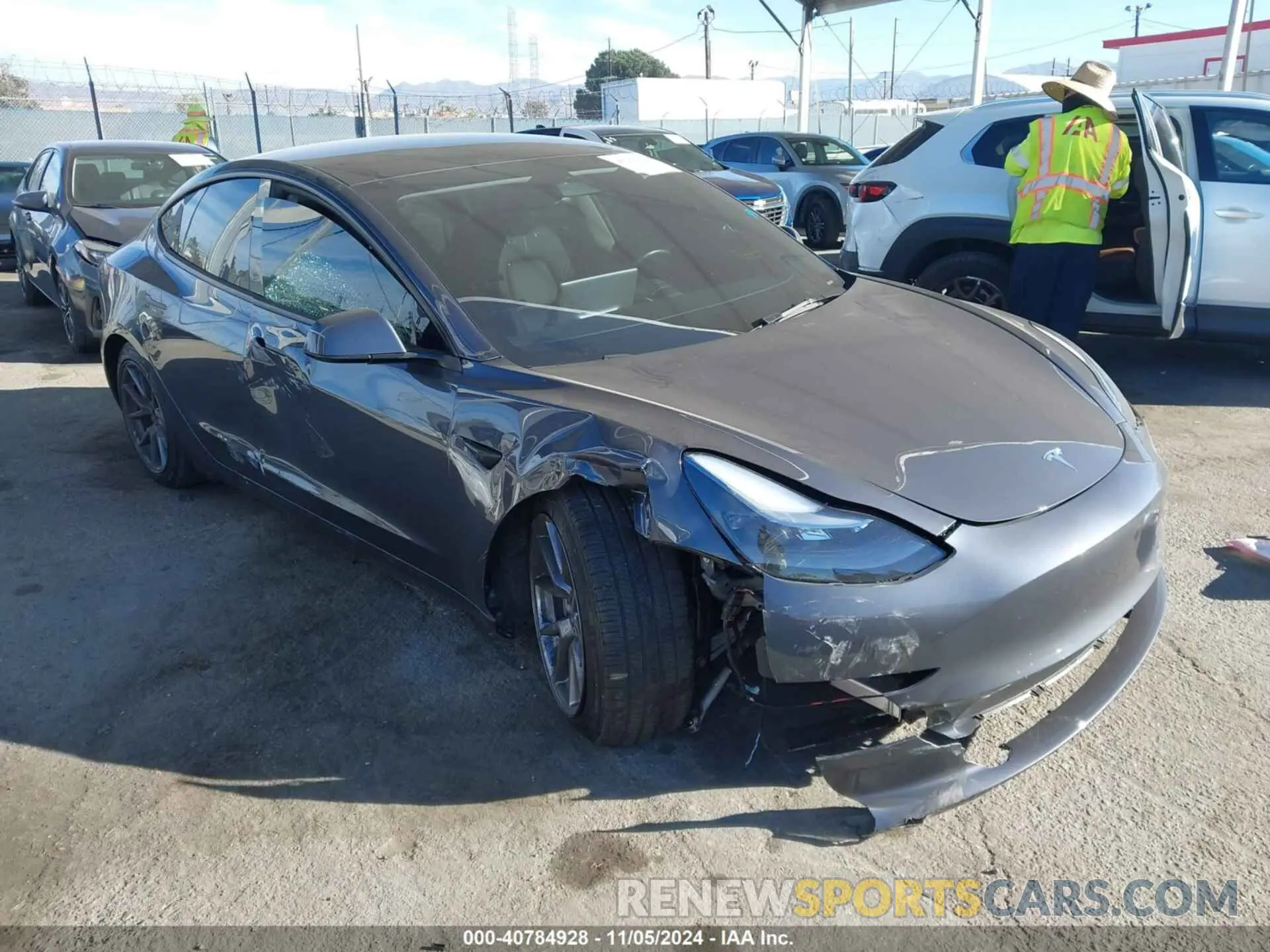 1 Photograph of a damaged car 5YJ3E1EB3PF636082 TESLA MODEL 3 2023
