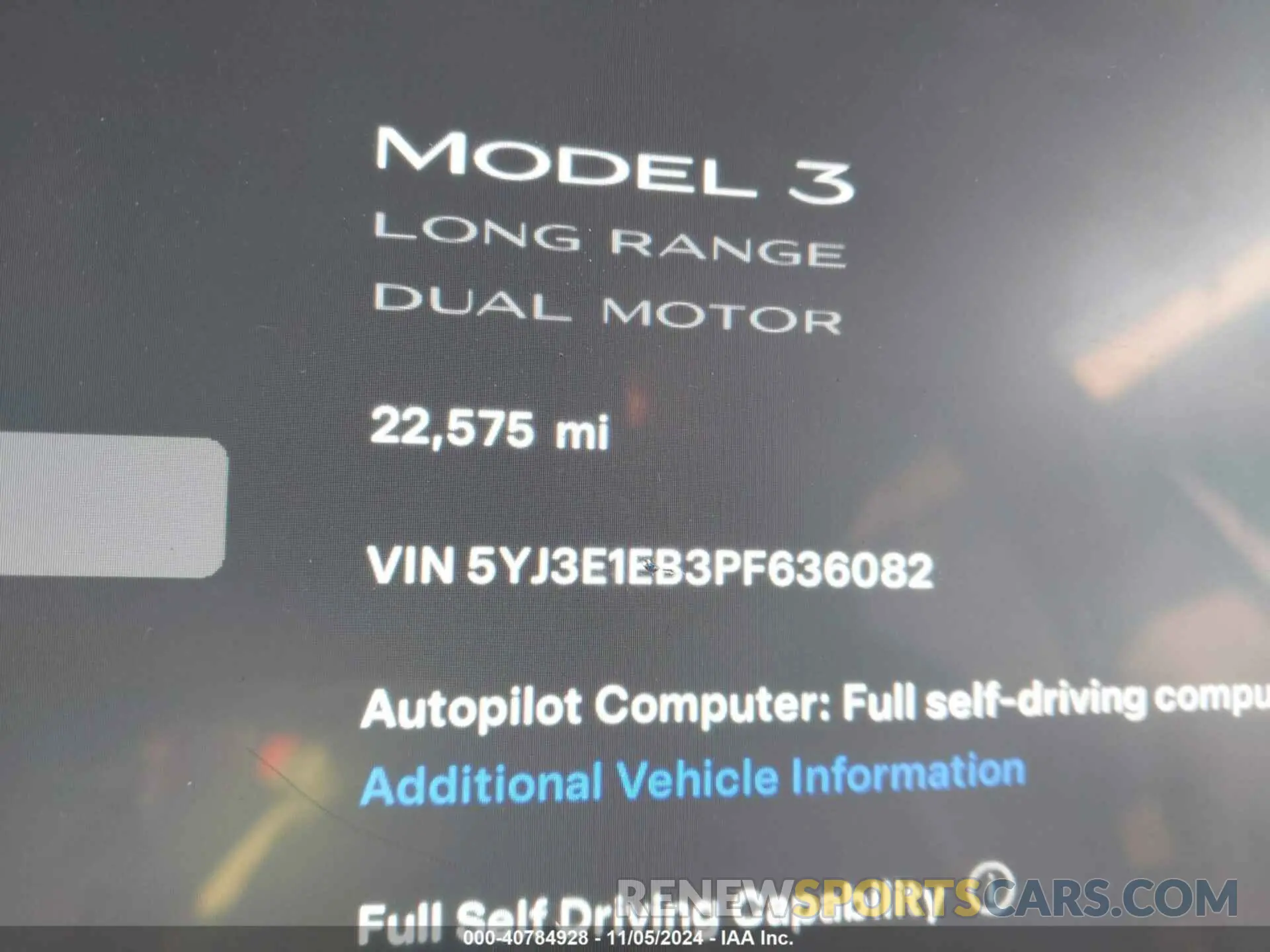 7 Photograph of a damaged car 5YJ3E1EB3PF636082 TESLA MODEL 3 2023