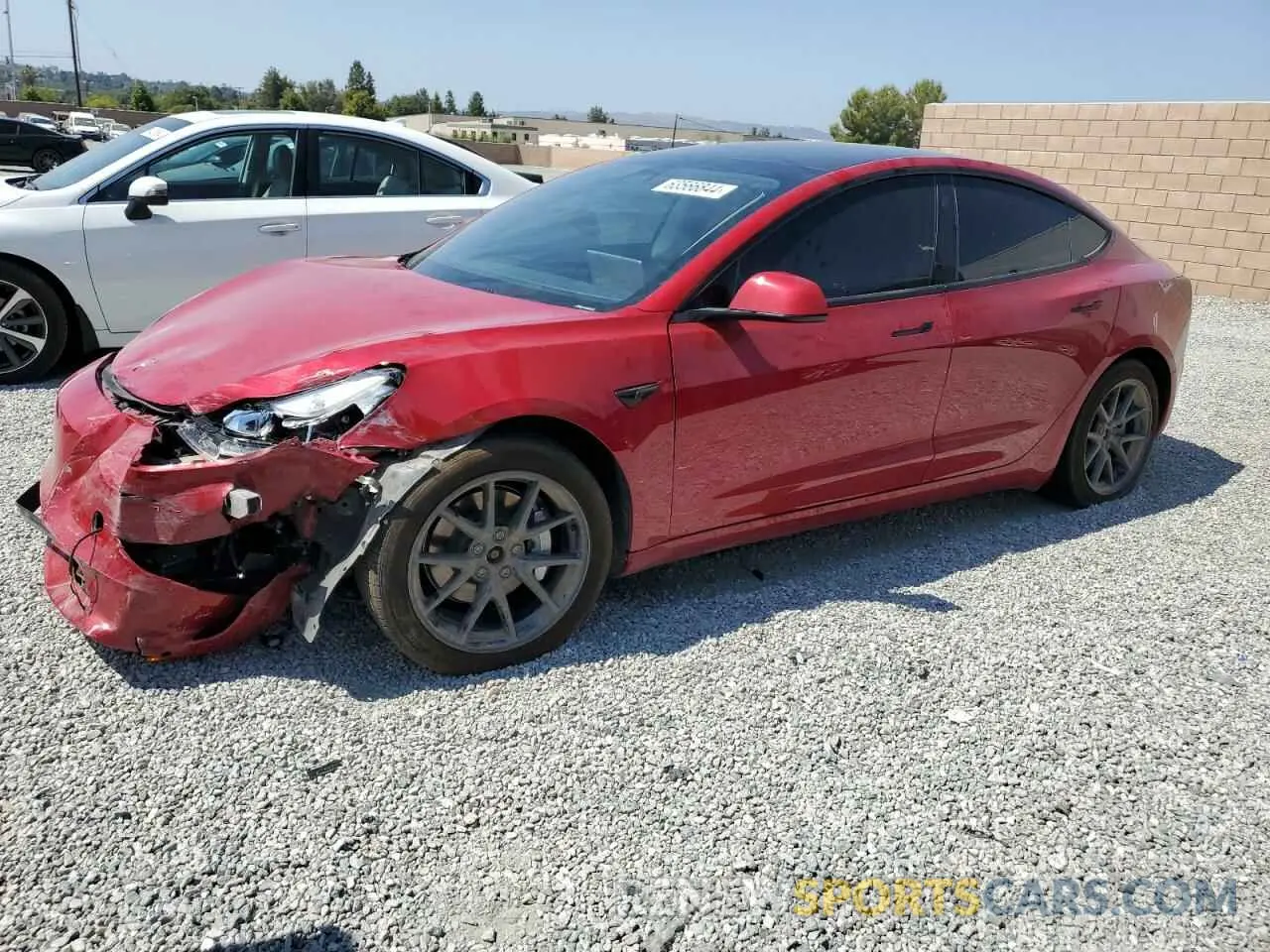 1 Photograph of a damaged car 5YJ3E1EB3PF690854 TESLA MODEL 3 2023