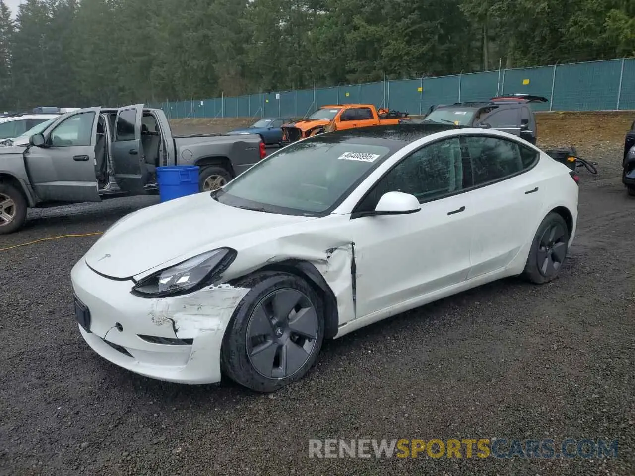 1 Photograph of a damaged car 5YJ3E1EB4PF619243 TESLA MODEL 3 2023