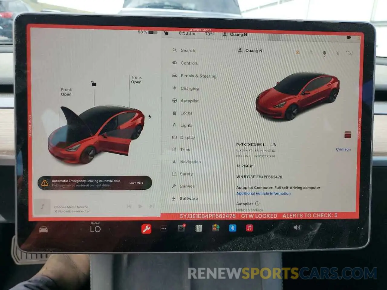 9 Photograph of a damaged car 5YJ3E1EB4PF662478 TESLA MODEL 3 2023