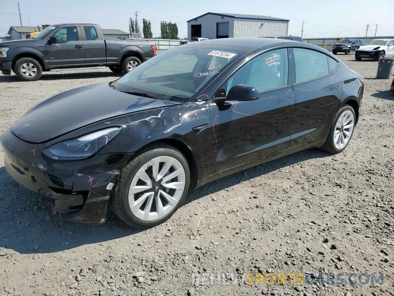 1 Photograph of a damaged car 5YJ3E1EB4PF662688 TESLA MODEL 3 2023