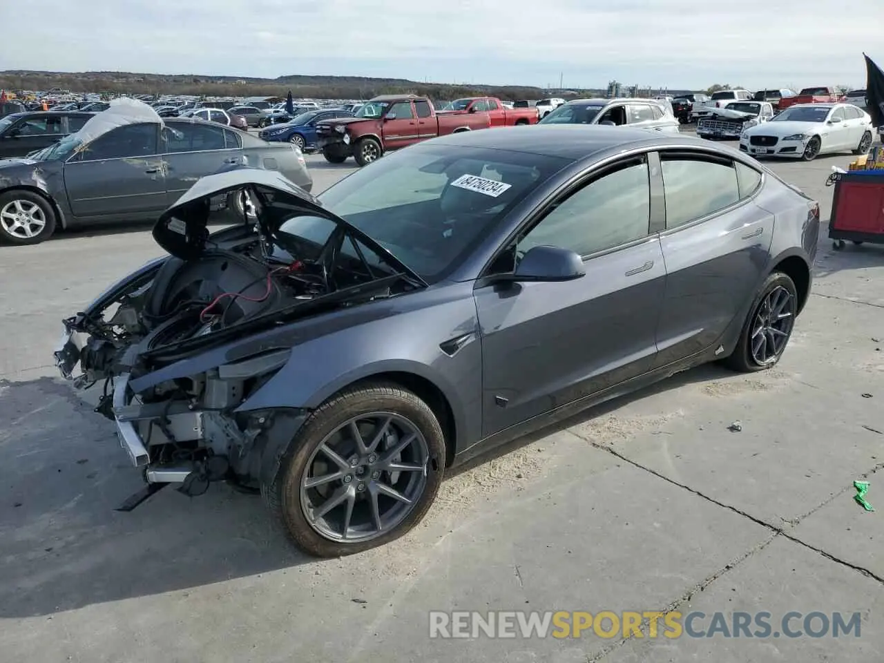 1 Photograph of a damaged car 5YJ3E1EB4PF665896 TESLA MODEL 3 2023