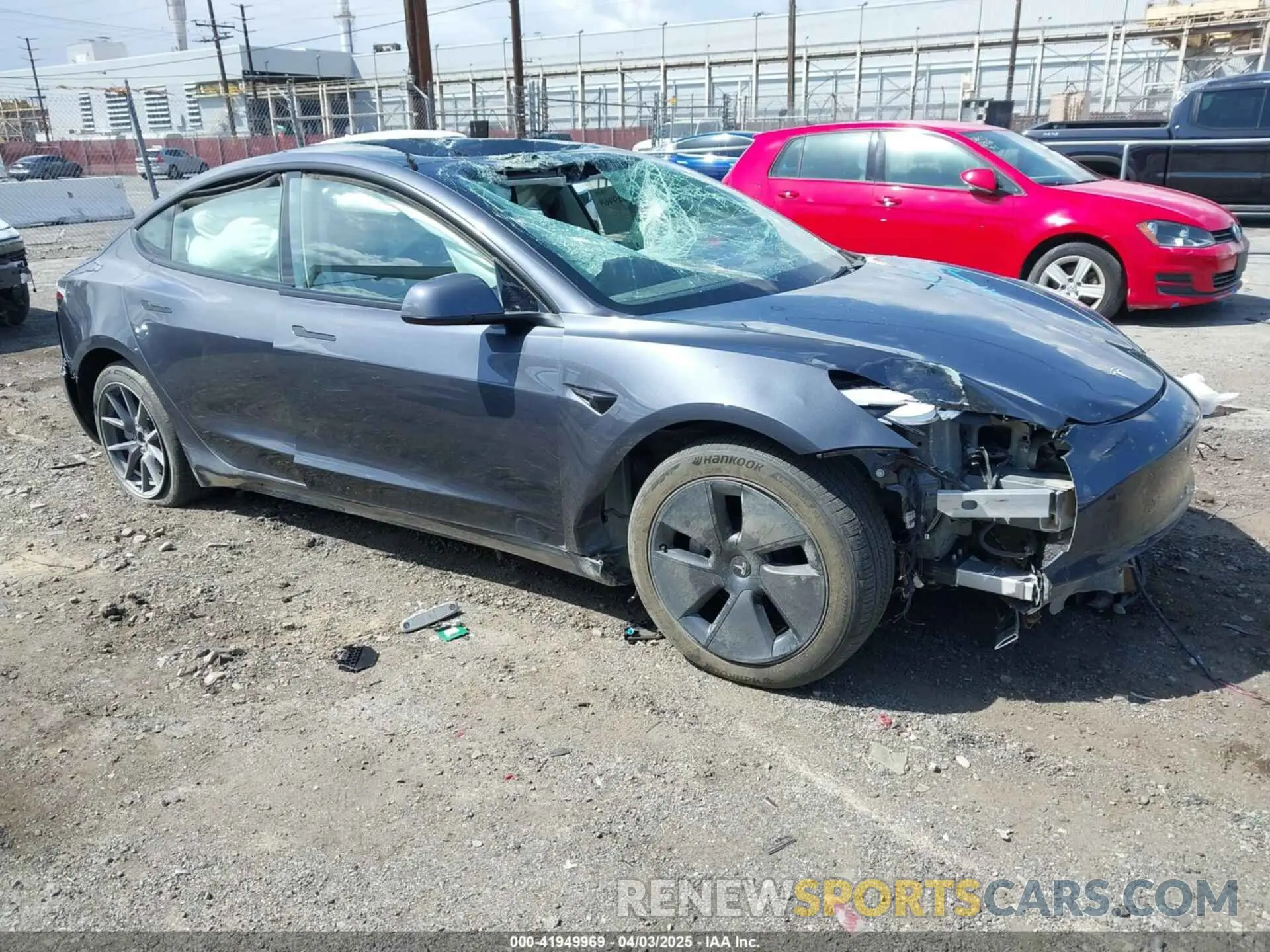 1 Photograph of a damaged car 5YJ3E1EB4PF715776 TESLA MODEL 3 2023