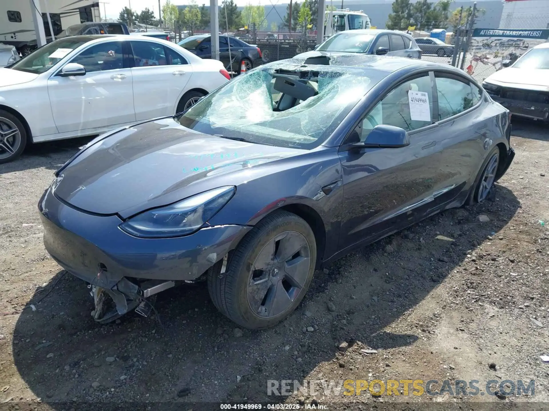 2 Photograph of a damaged car 5YJ3E1EB4PF715776 TESLA MODEL 3 2023