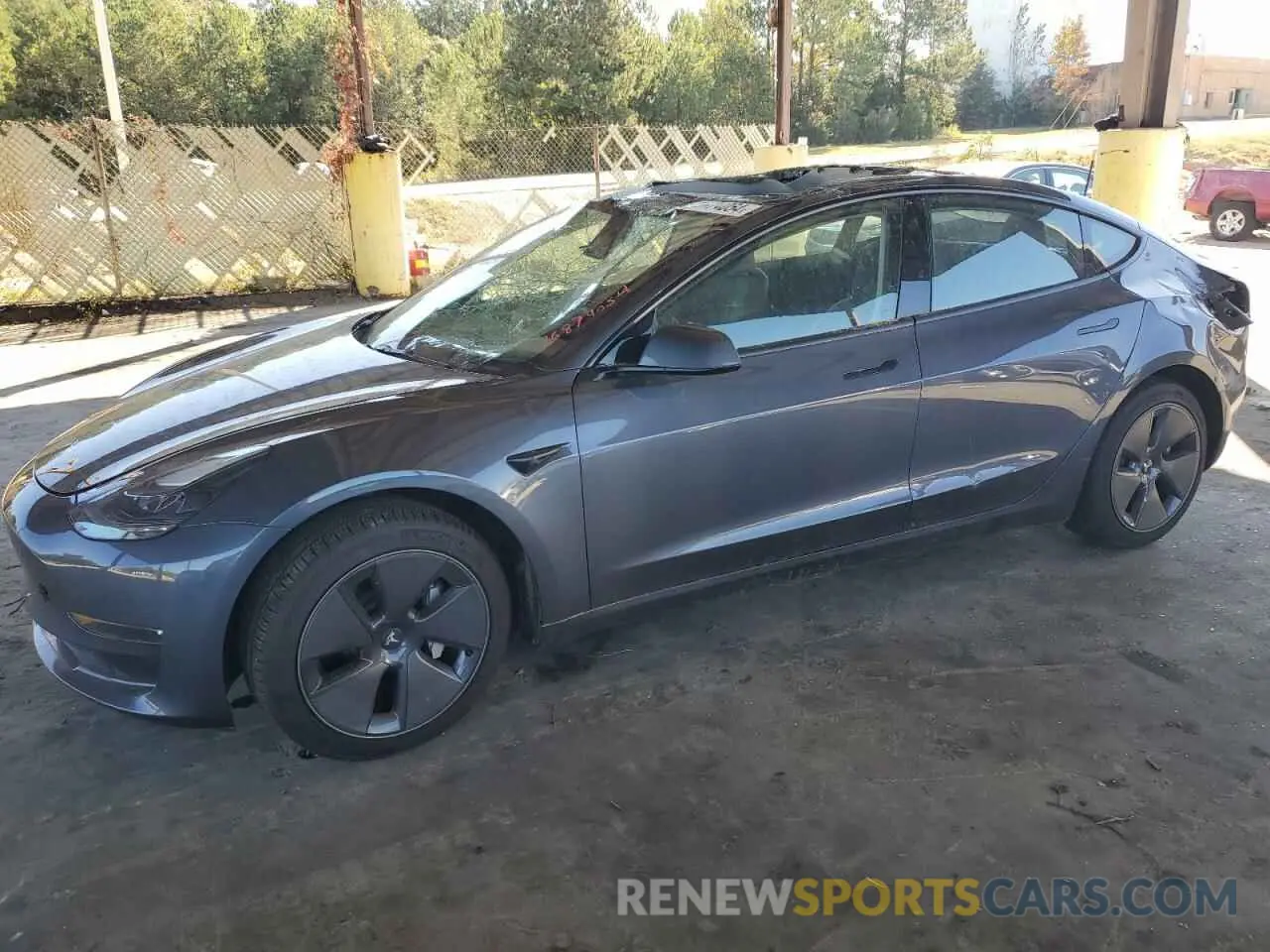1 Photograph of a damaged car 5YJ3E1EB5PF593316 TESLA MODEL 3 2023
