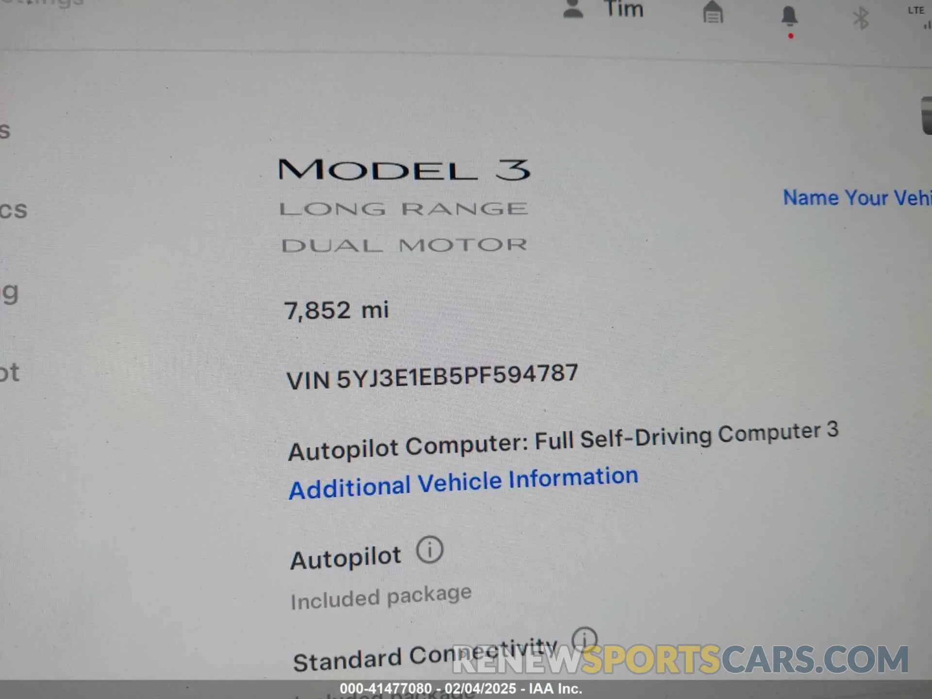 16 Photograph of a damaged car 5YJ3E1EB5PF594787 TESLA MODEL 3 2023