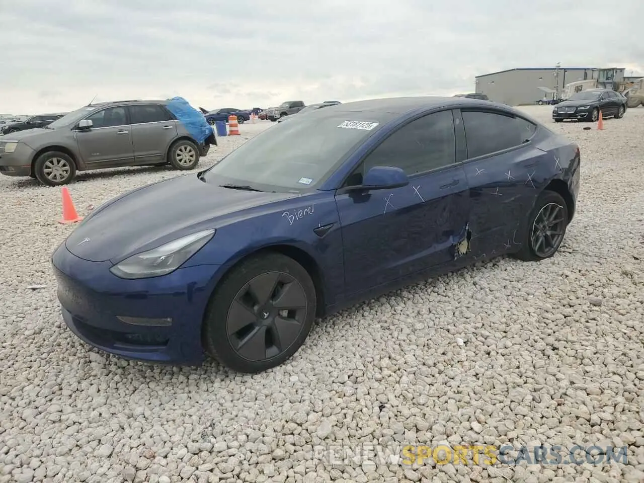 1 Photograph of a damaged car 5YJ3E1EB5PF711798 TESLA MODEL 3 2023