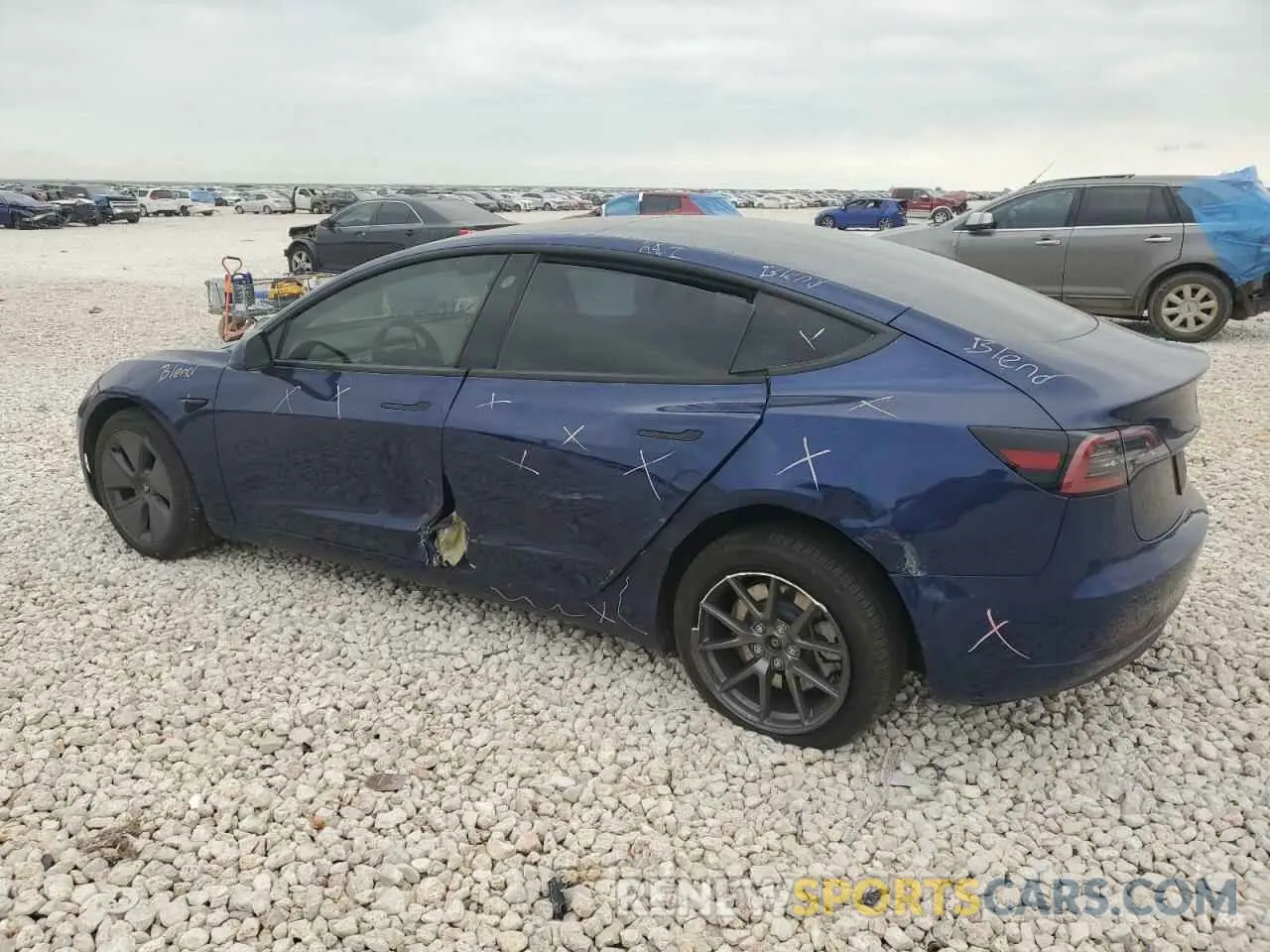 2 Photograph of a damaged car 5YJ3E1EB5PF711798 TESLA MODEL 3 2023