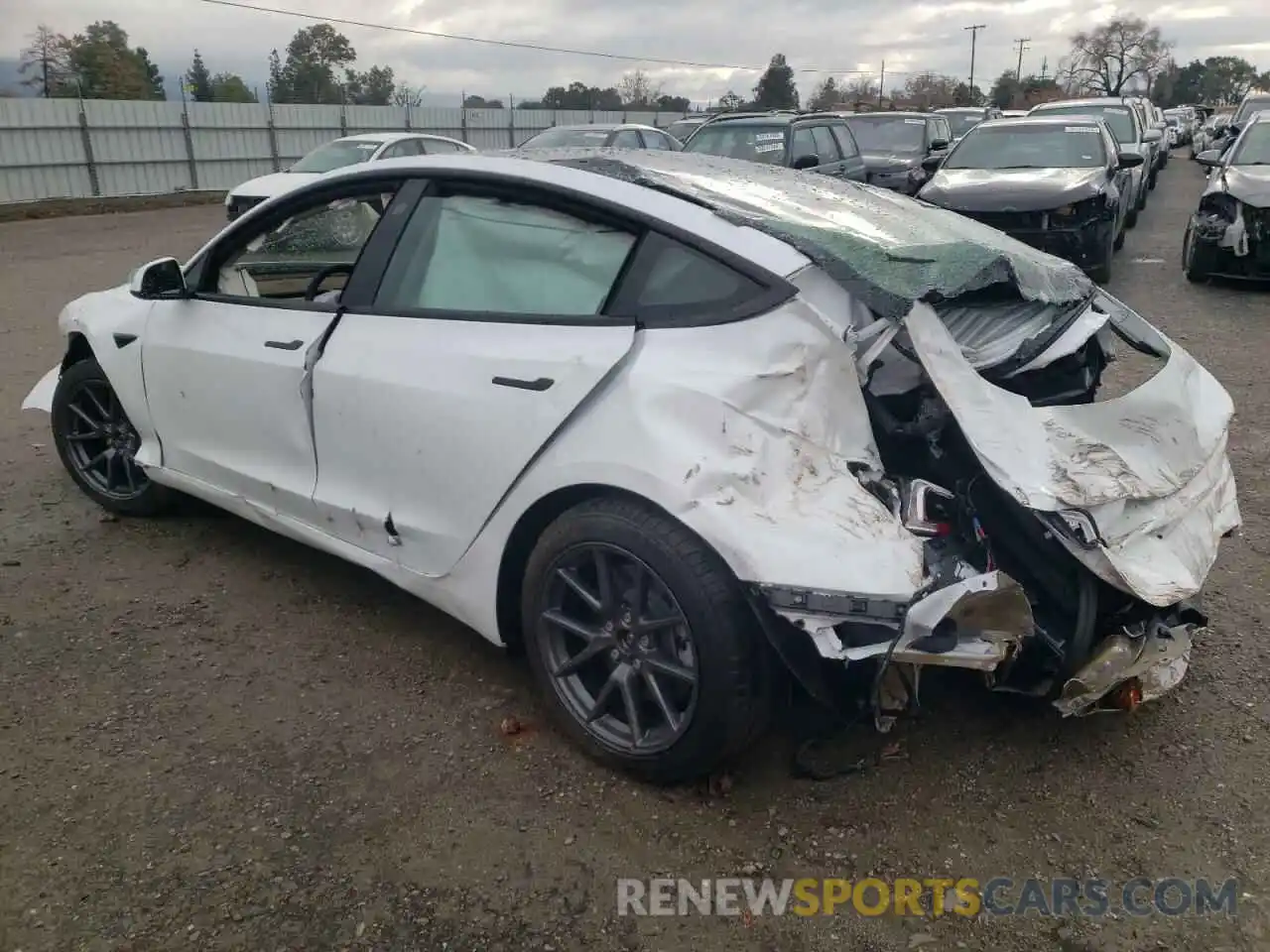 2 Photograph of a damaged car 5YJ3E1EB6PF387597 TESLA MODEL 3 2023