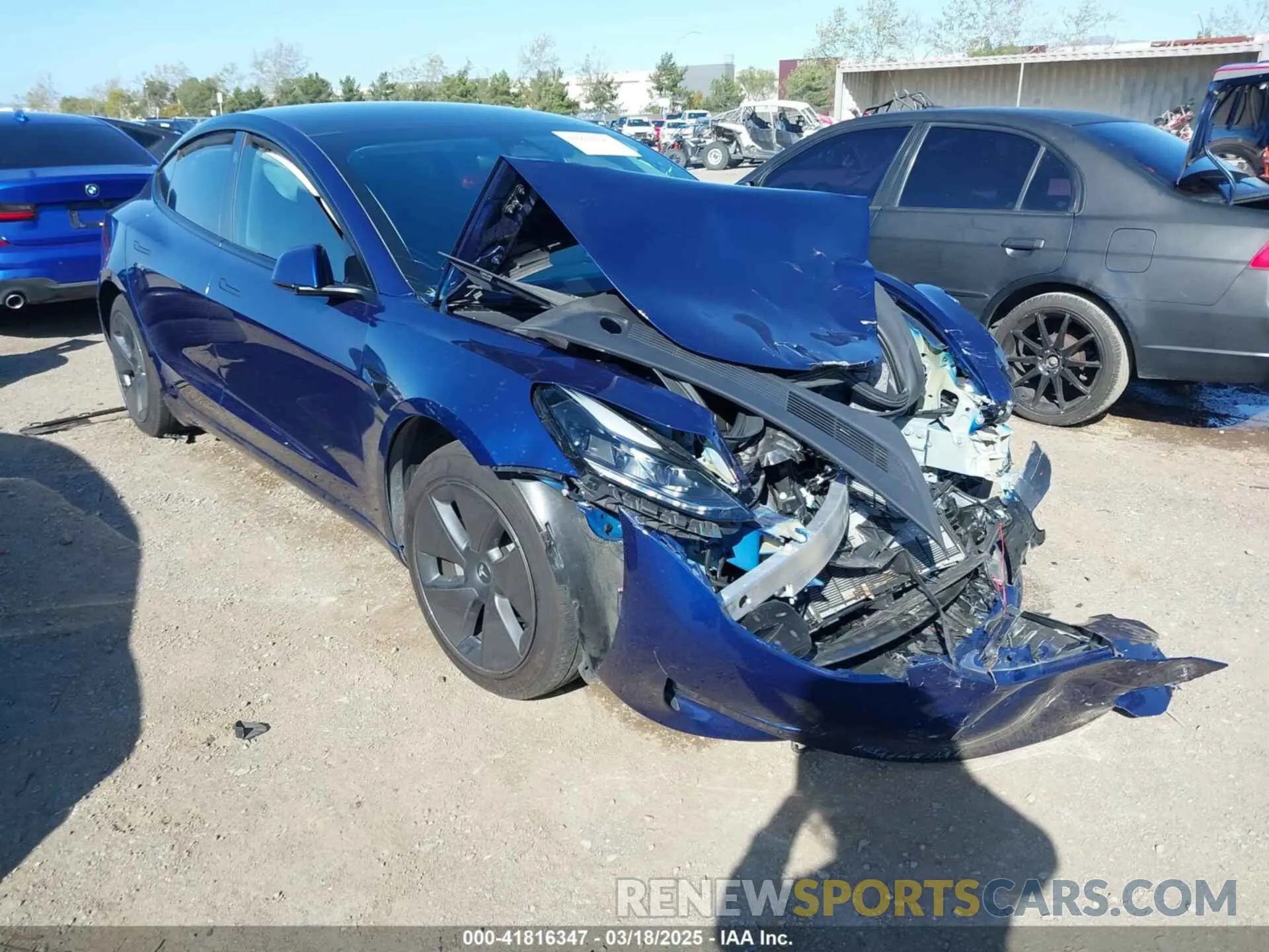 1 Photograph of a damaged car 5YJ3E1EB6PF595642 TESLA MODEL 3 2023
