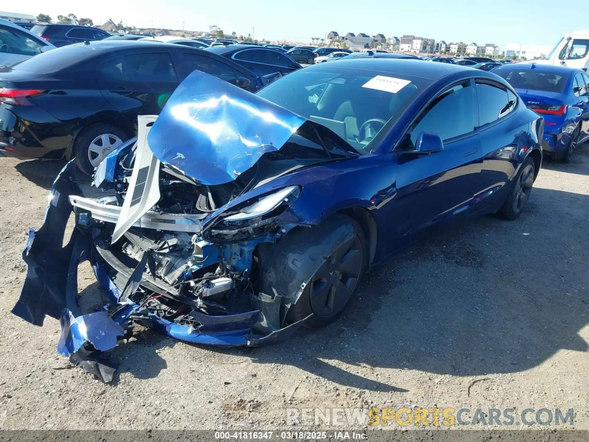 2 Photograph of a damaged car 5YJ3E1EB6PF595642 TESLA MODEL 3 2023