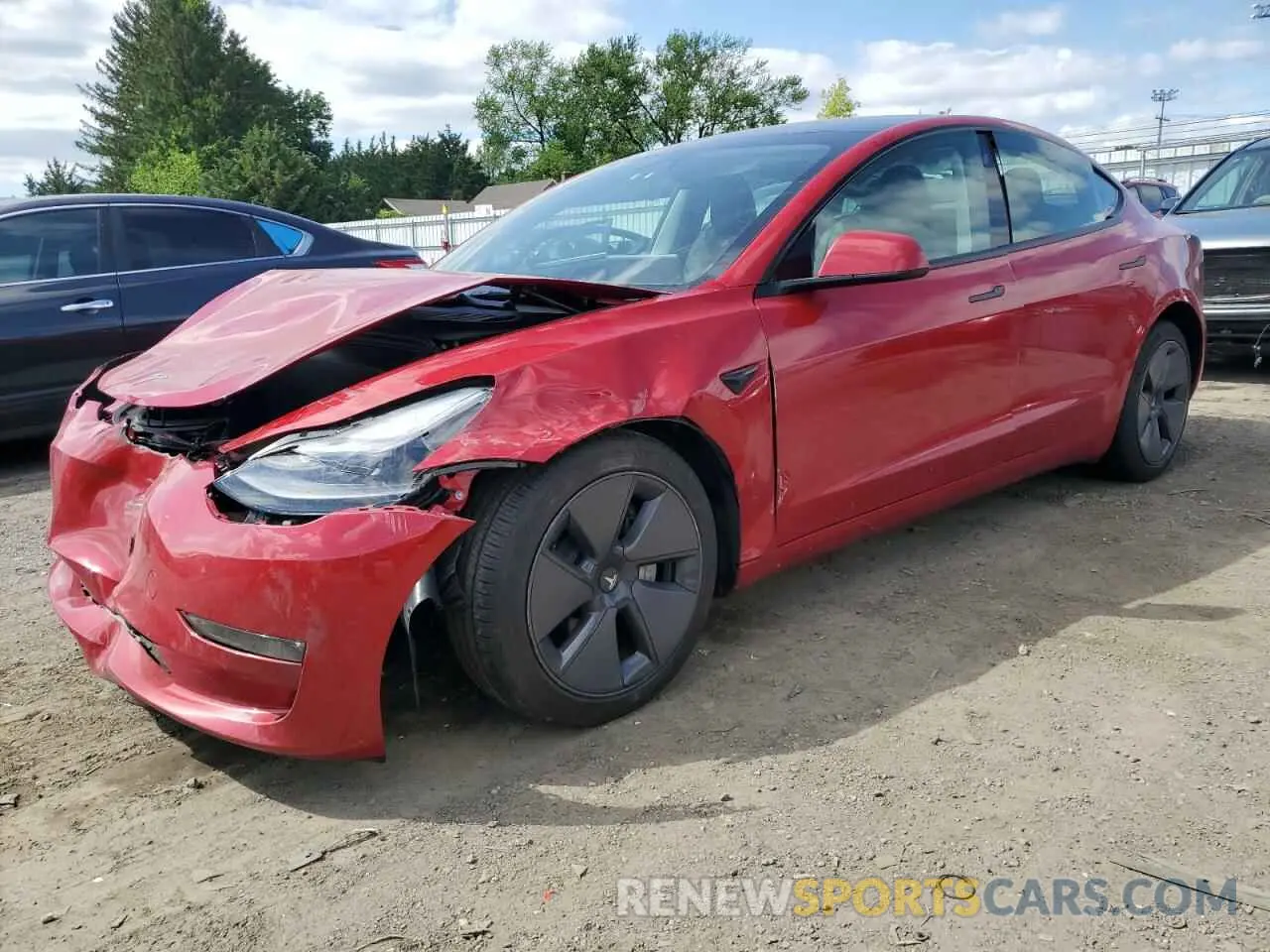 1 Photograph of a damaged car 5YJ3E1EB7PF390122 TESLA MODEL 3 2023