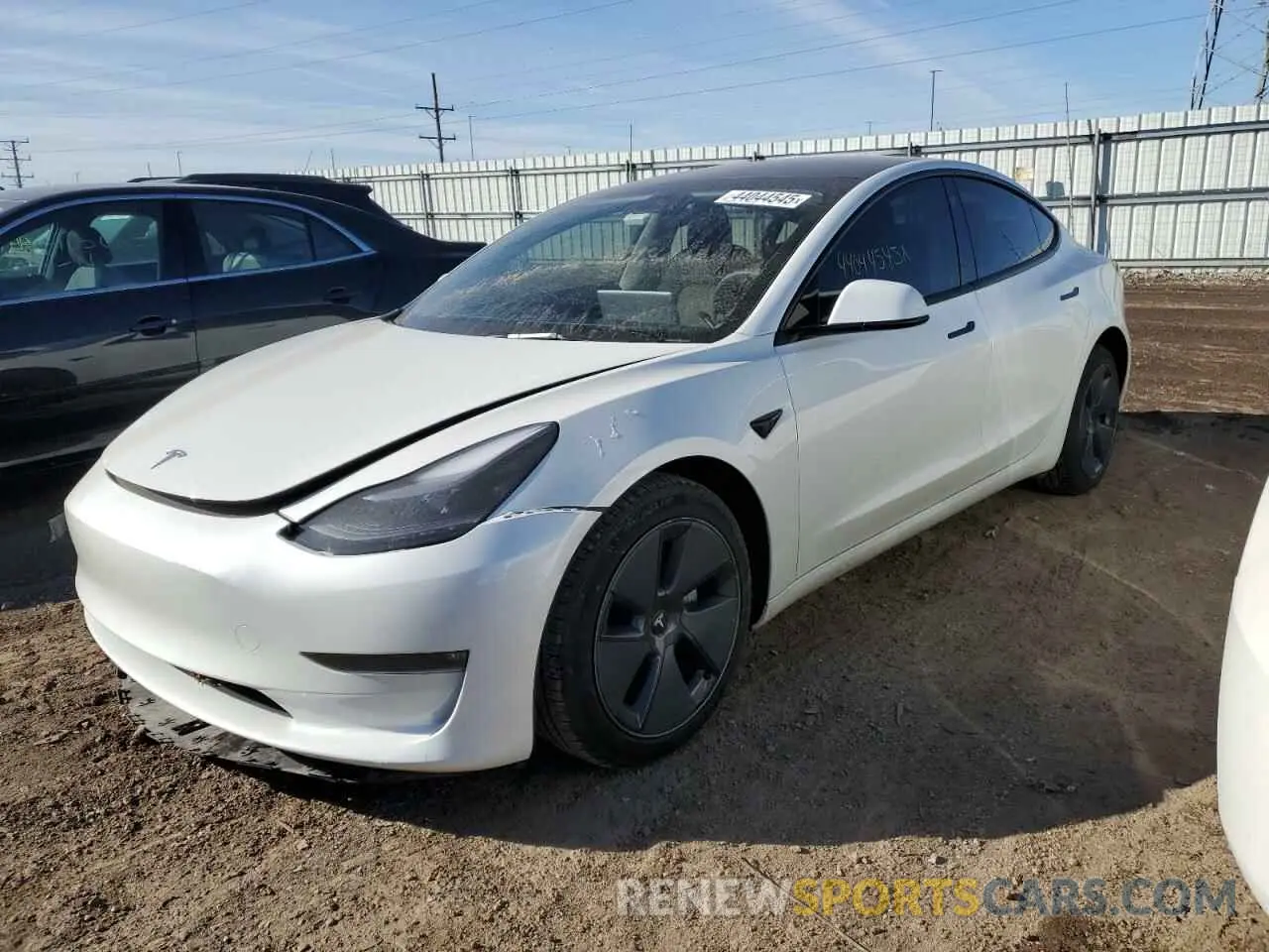 1 Photograph of a damaged car 5YJ3E1EB7PF393442 TESLA MODEL 3 2023