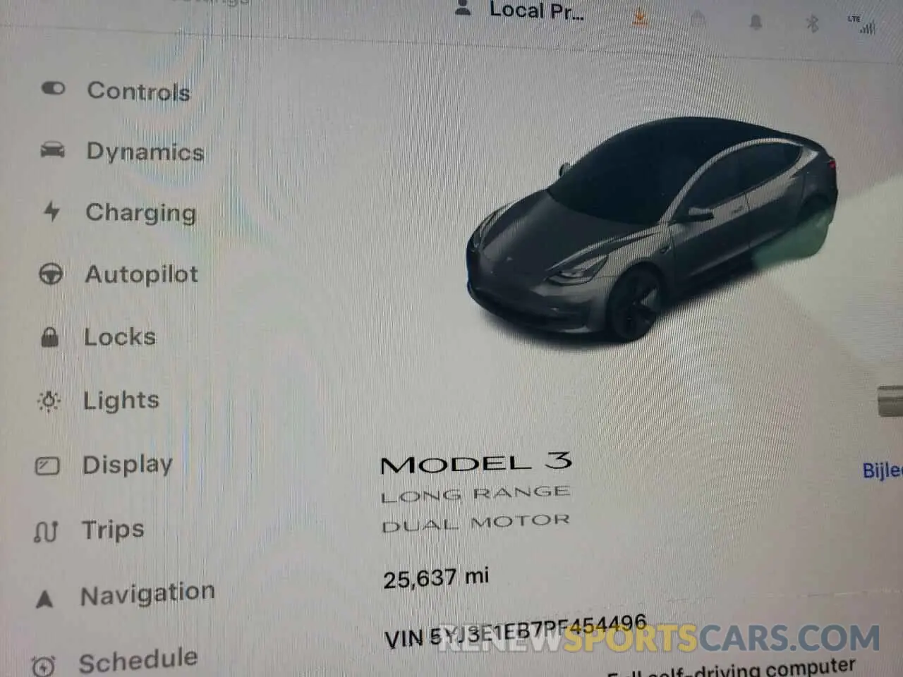 9 Photograph of a damaged car 5YJ3E1EB7PF454496 TESLA MODEL 3 2023