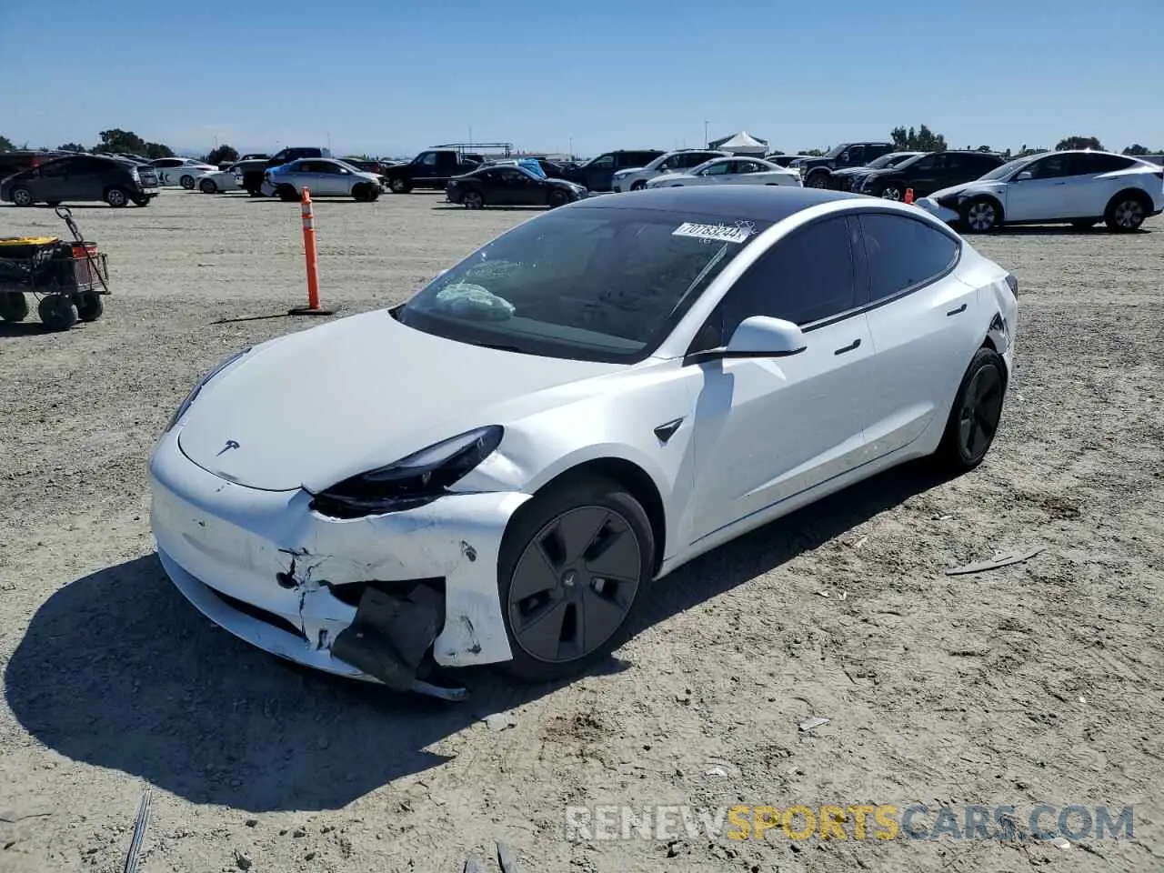 1 Photograph of a damaged car 5YJ3E1EB8PF609640 TESLA MODEL 3 2023