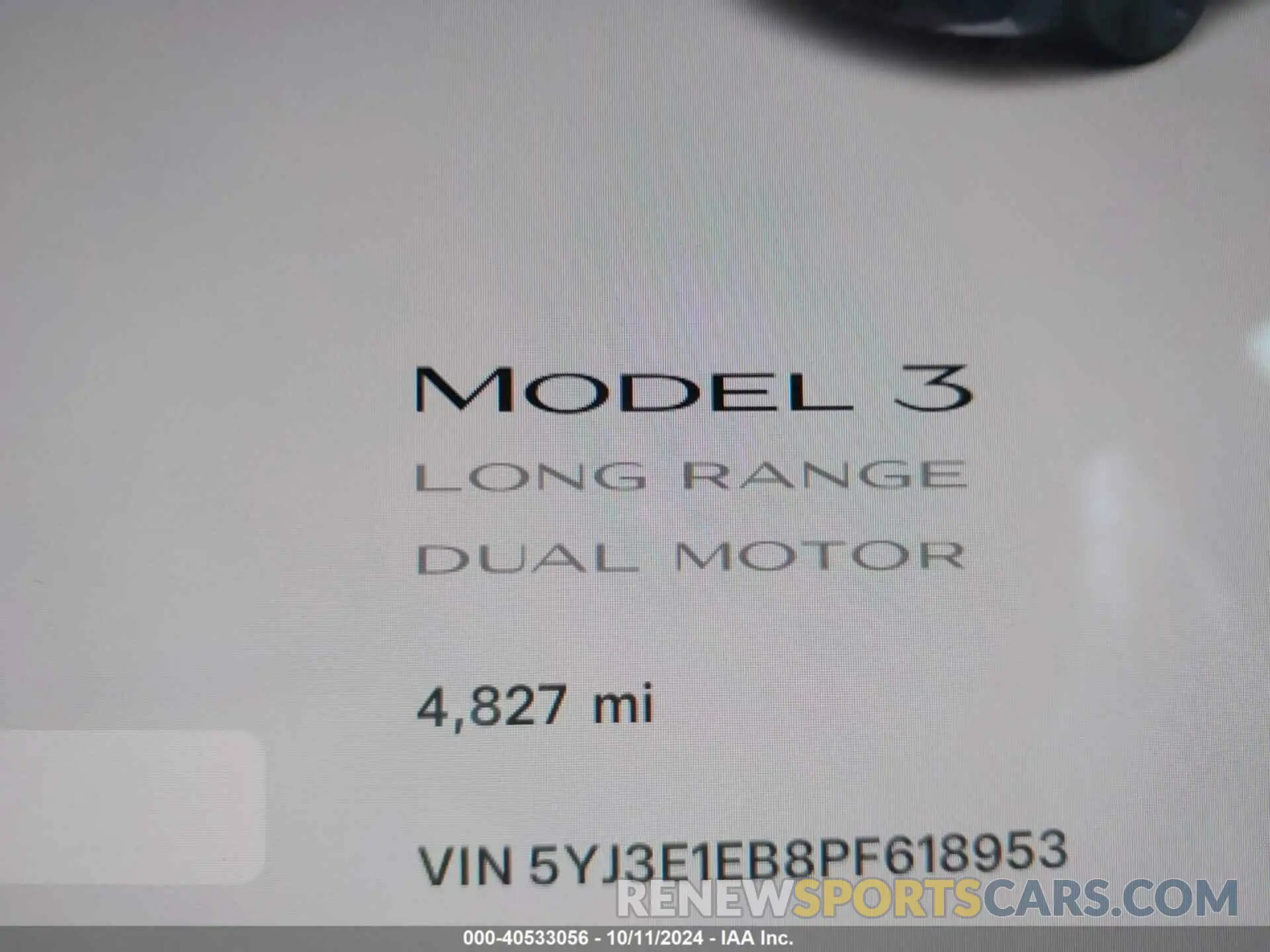 14 Photograph of a damaged car 5YJ3E1EB8PF618953 TESLA MODEL 3 2023