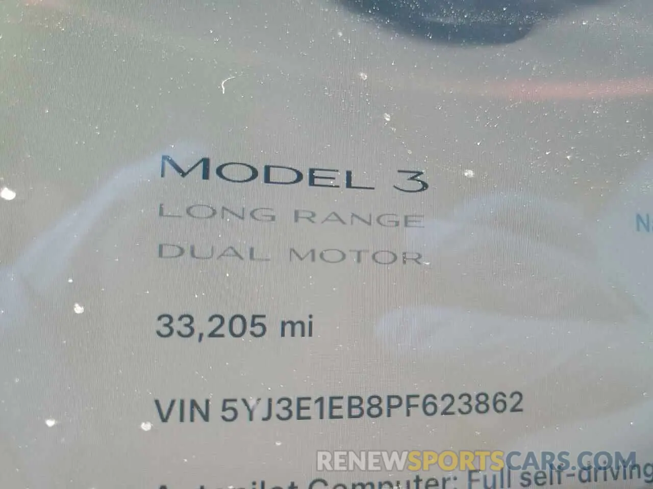 9 Photograph of a damaged car 5YJ3E1EB8PF623862 TESLA MODEL 3 2023