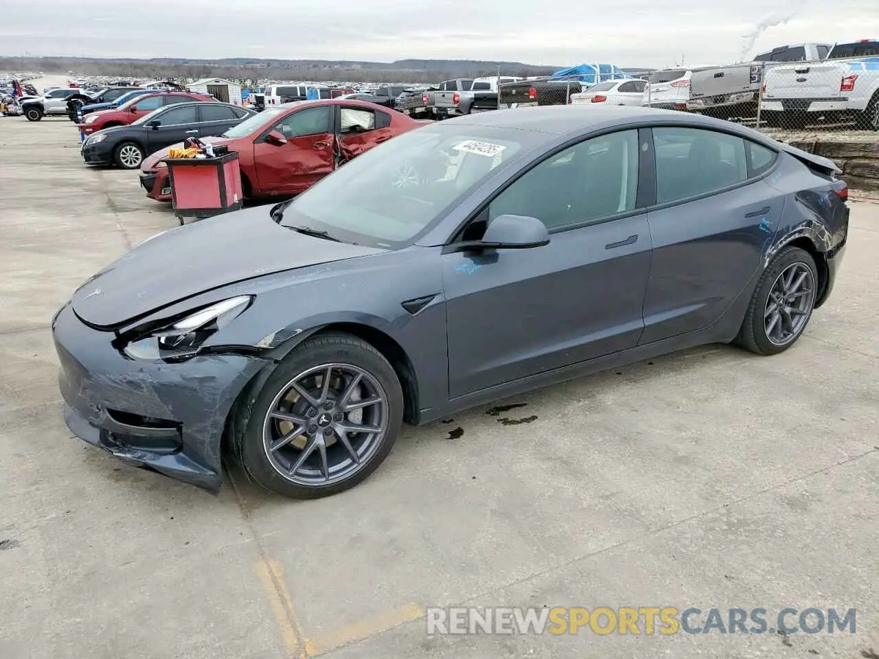 1 Photograph of a damaged car 5YJ3E1EB8PF633372 TESLA MODEL 3 2023