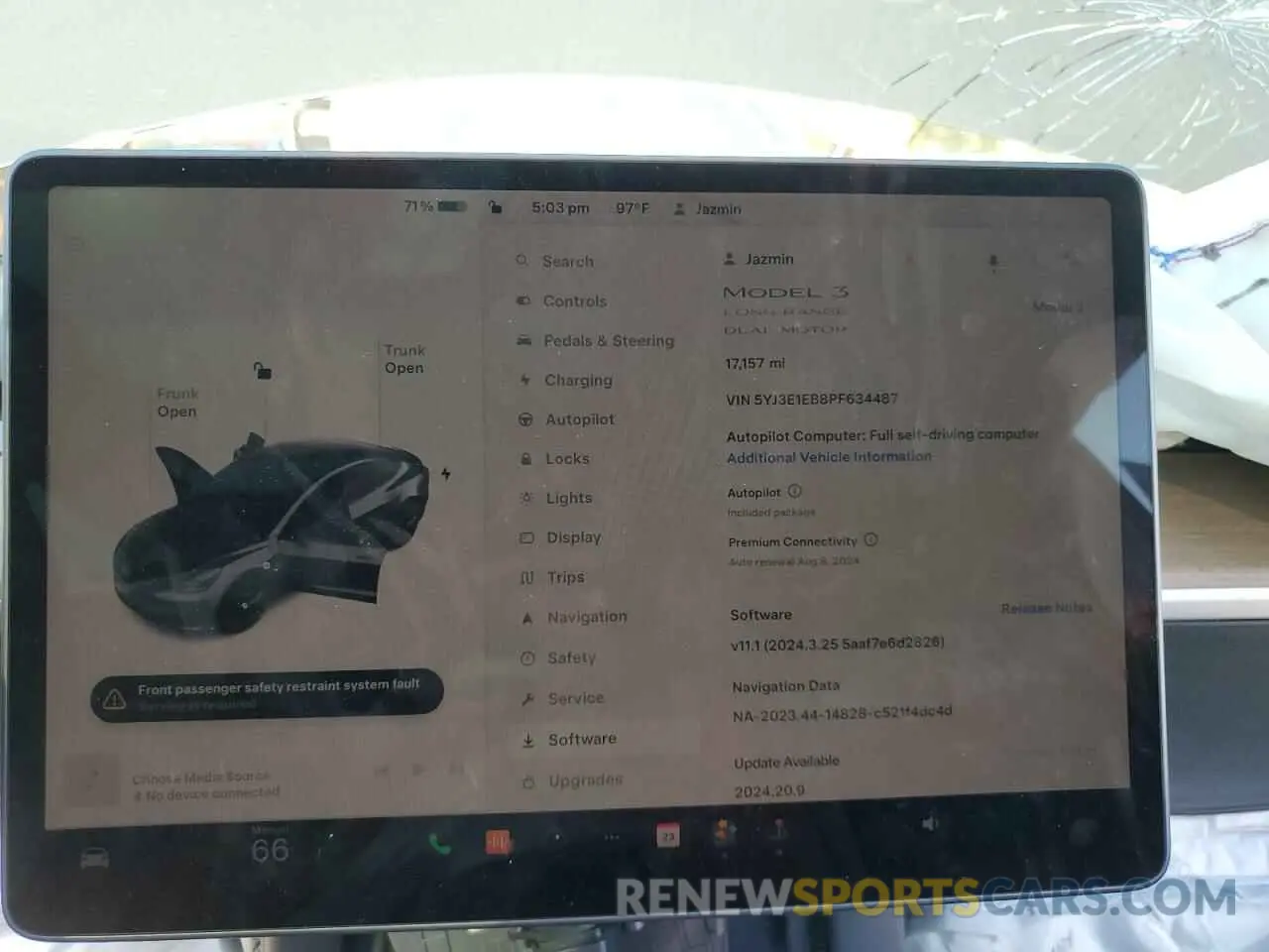 9 Photograph of a damaged car 5YJ3E1EB8PF634487 TESLA MODEL 3 2023