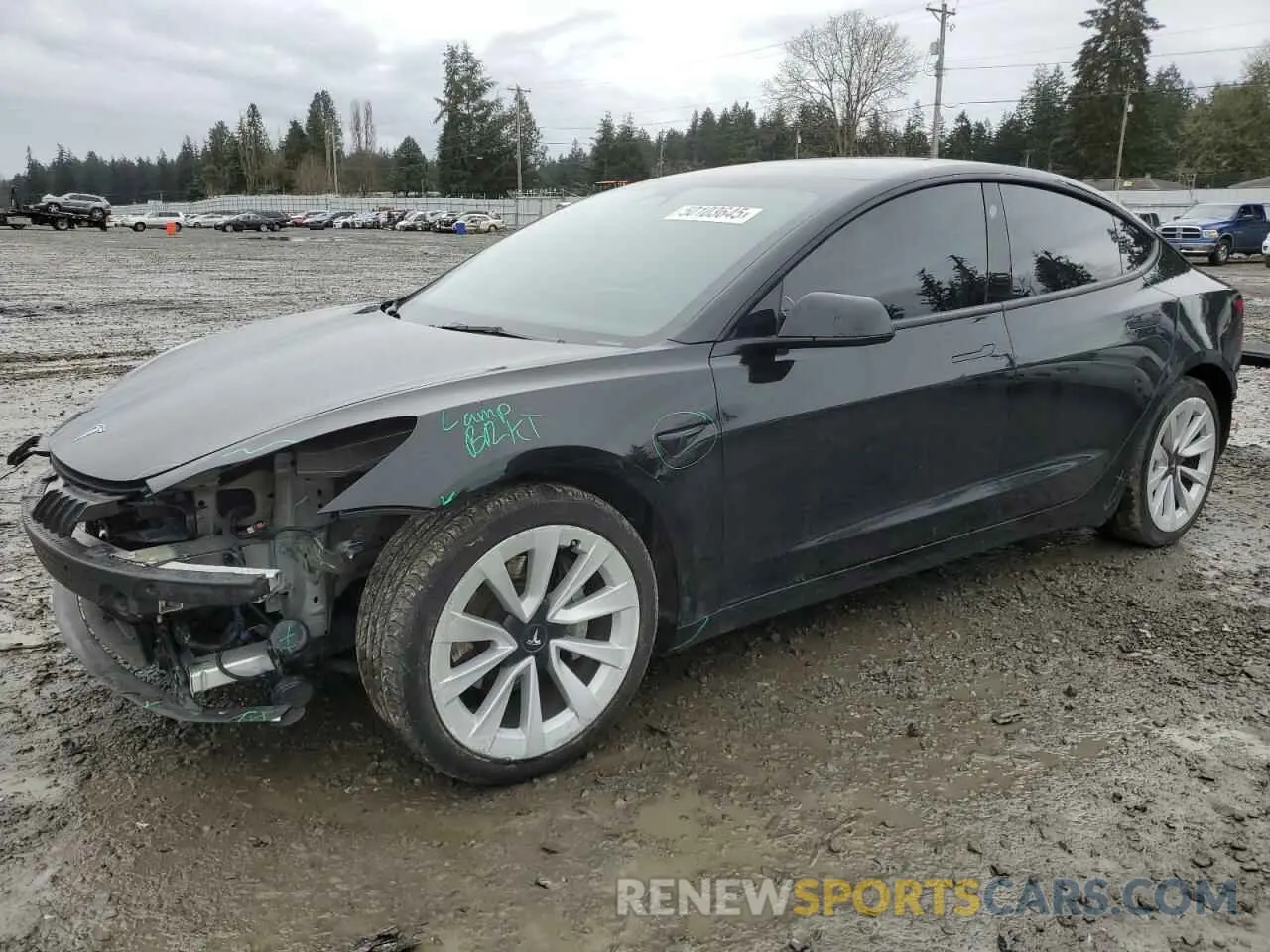 1 Photograph of a damaged car 5YJ3E1EB9PF607217 TESLA MODEL 3 2023