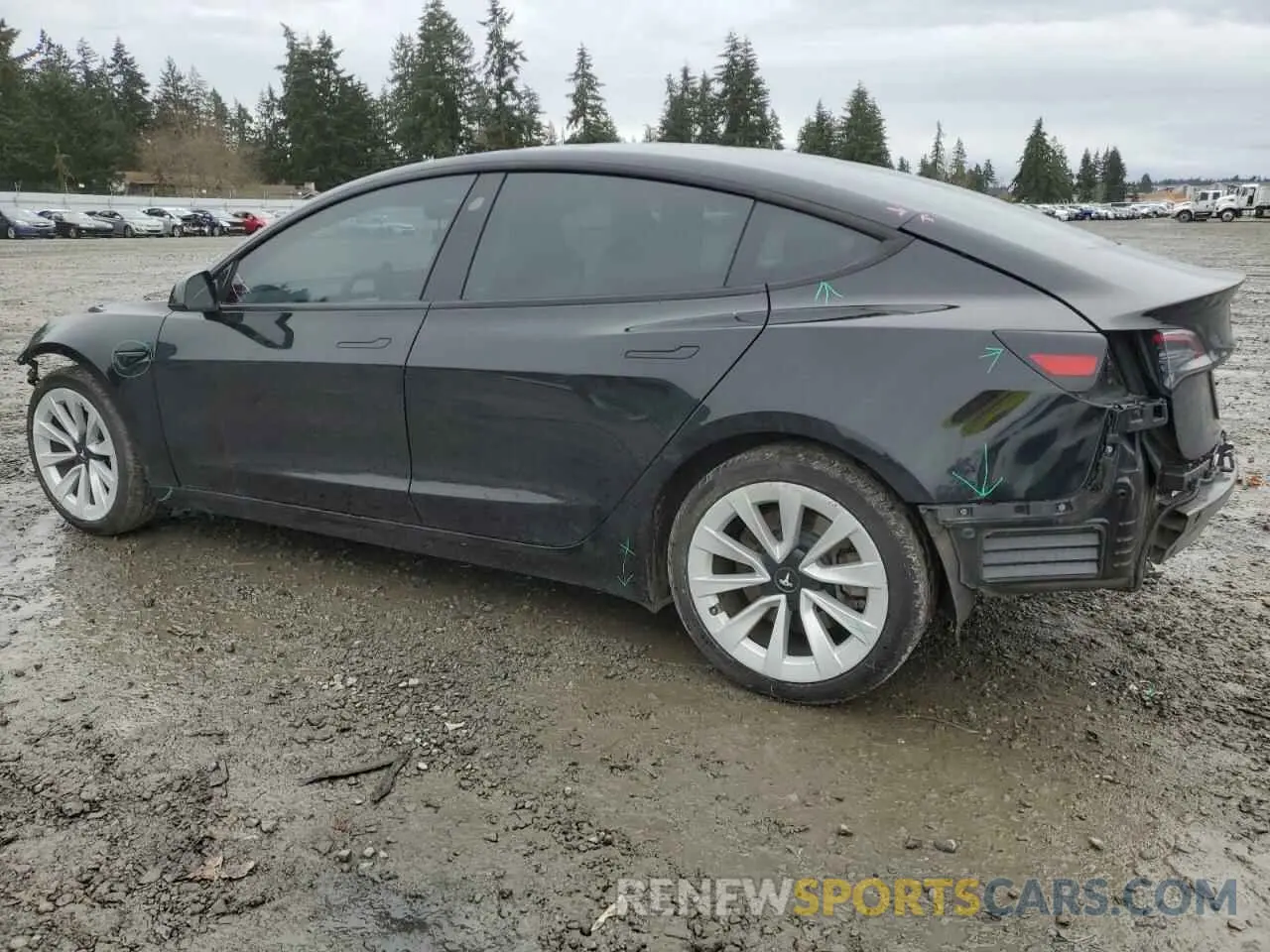 2 Photograph of a damaged car 5YJ3E1EB9PF607217 TESLA MODEL 3 2023