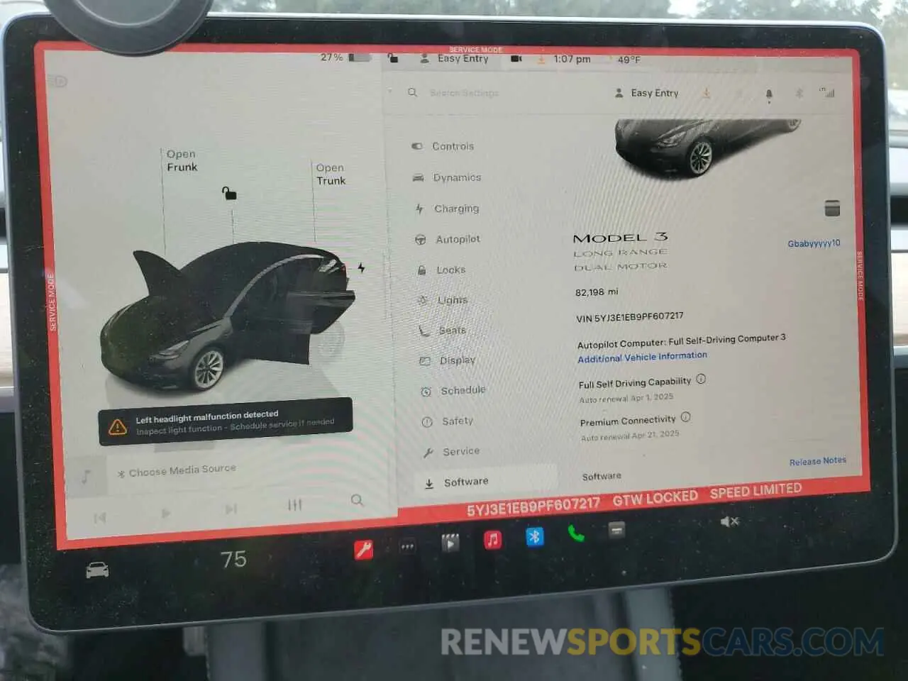9 Photograph of a damaged car 5YJ3E1EB9PF607217 TESLA MODEL 3 2023